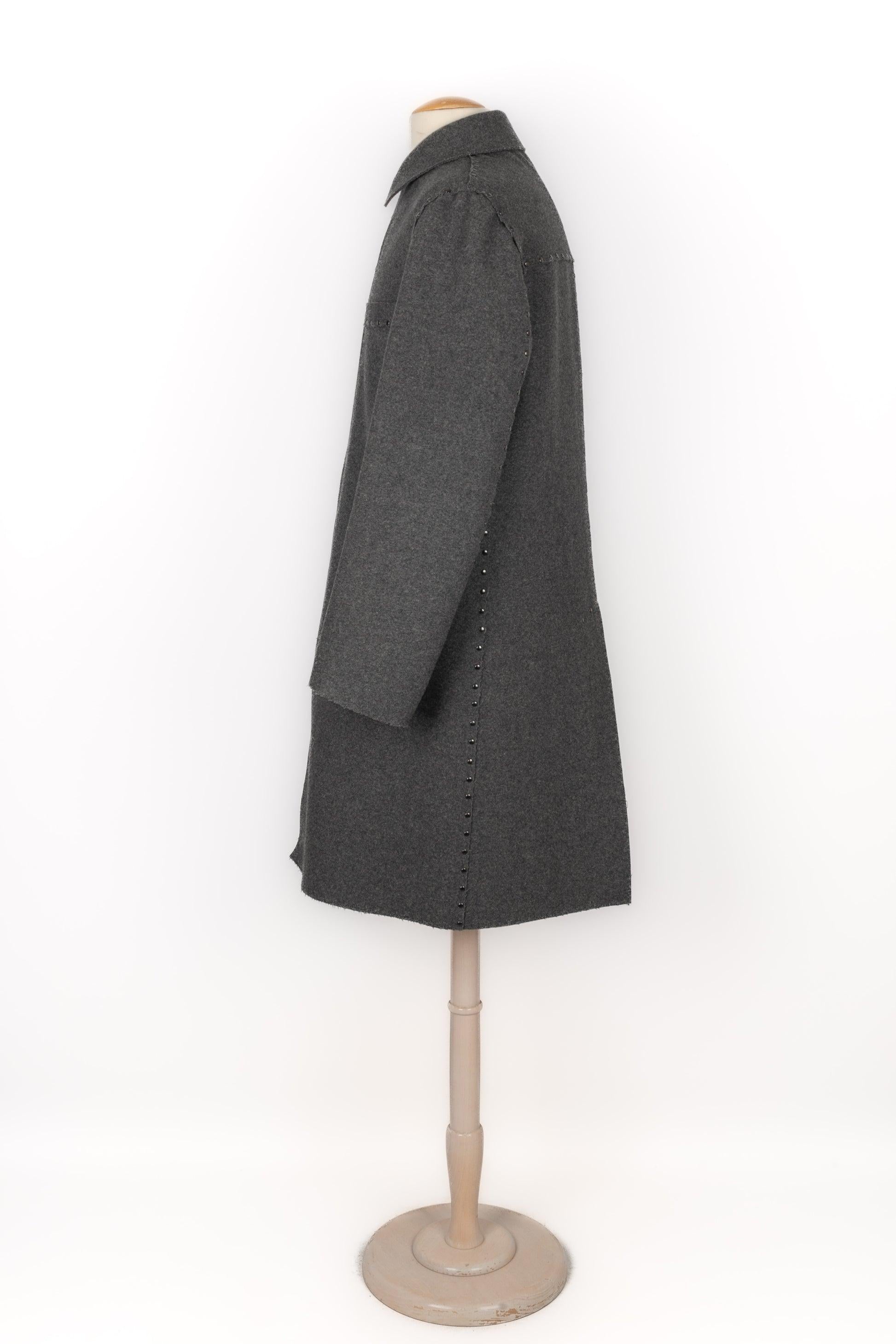 Martin Margiela Abrigo largo de lana gris para hombre en Excelente estado para la venta en SAINT-OUEN-SUR-SEINE, FR