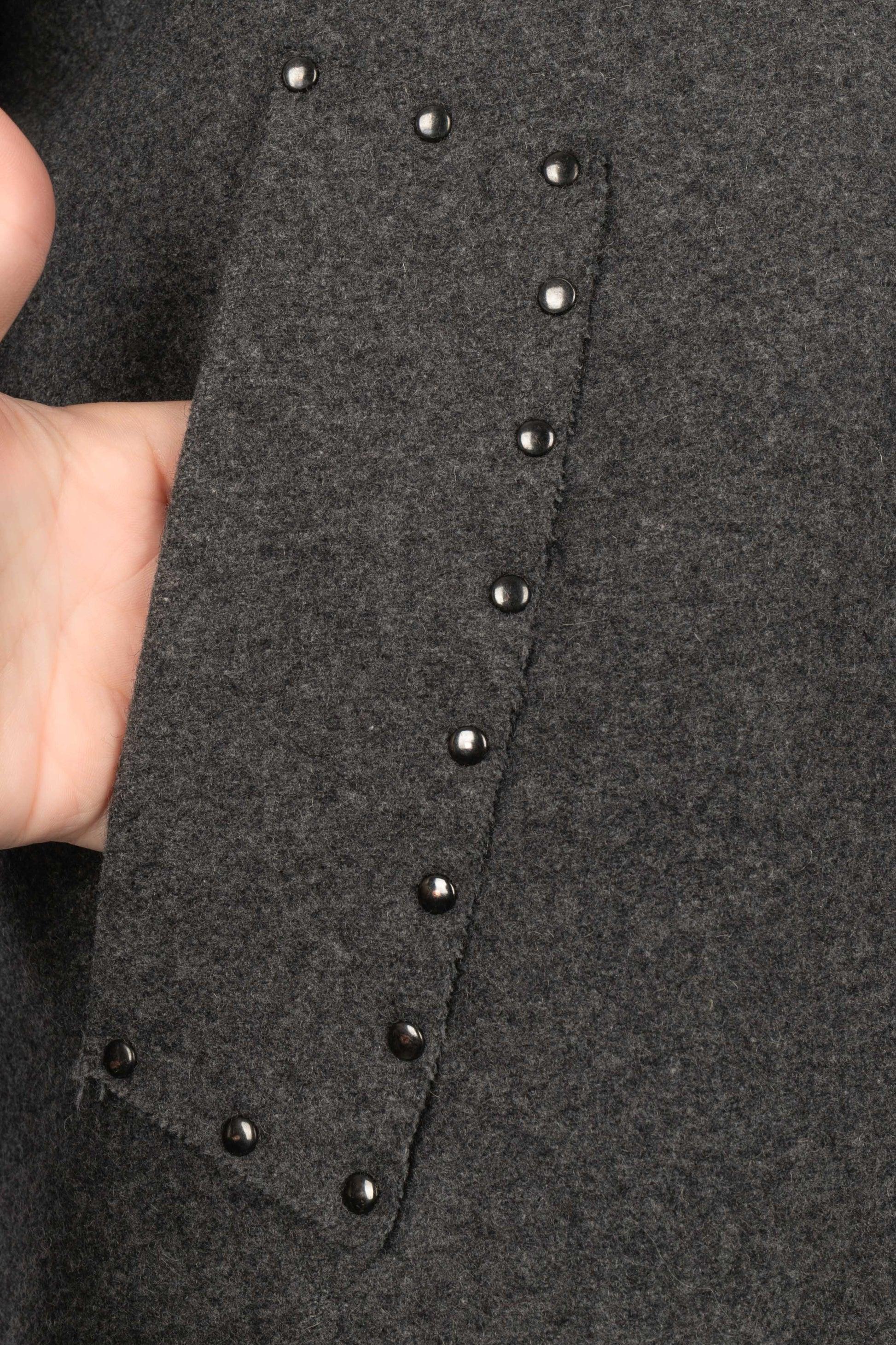 Martin Margiela Abrigo largo de lana gris para hombre en venta 1