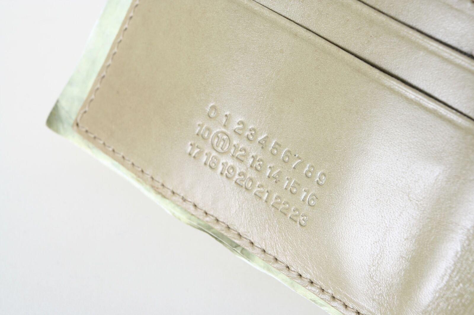 Gray MARTIN MARGIELA MMM $11 dollar bill elastic band bifold leather wallet
