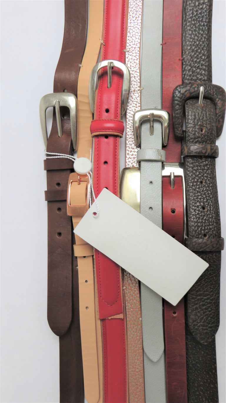 Martin Margiela New Artisanal Stacked Leather Belt at 1stDibs