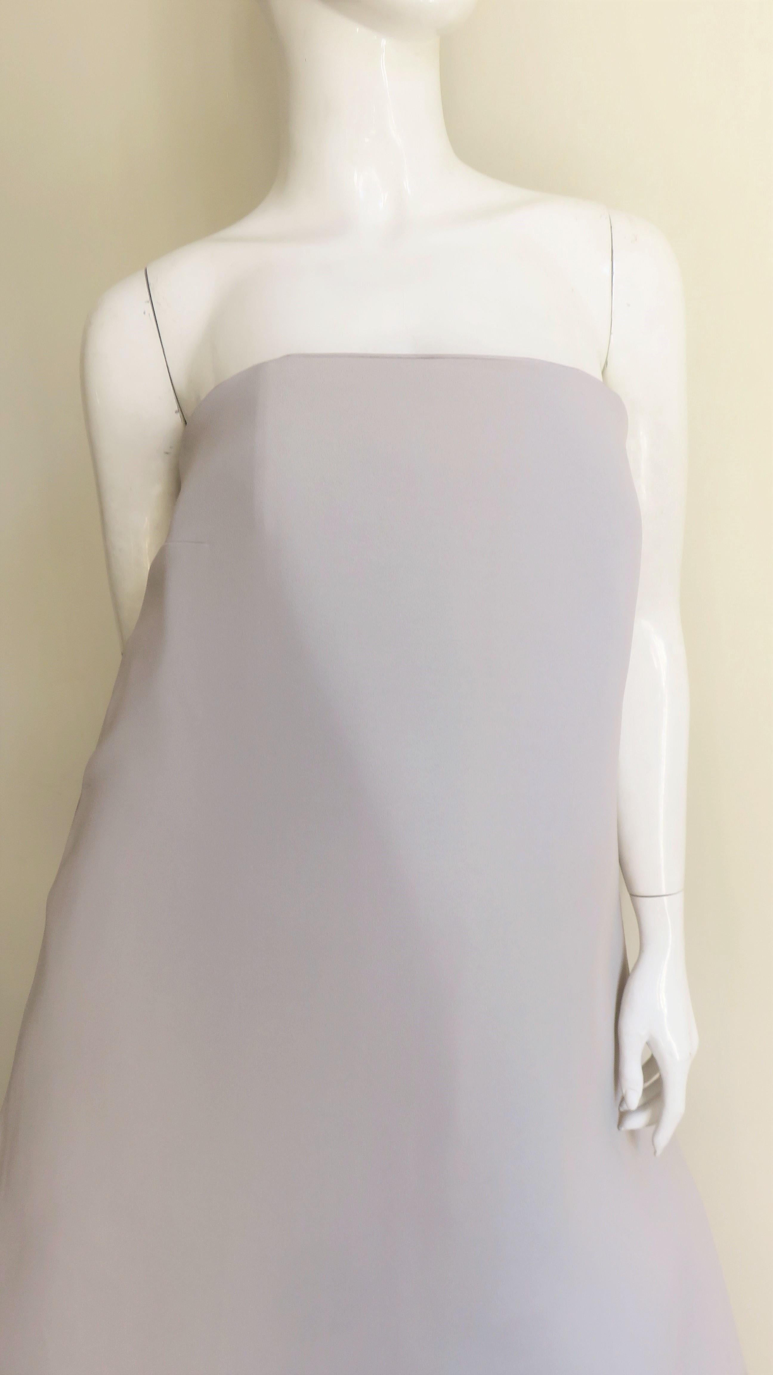 Gray Martin Margiela New Strapless Color Block Dress For Sale