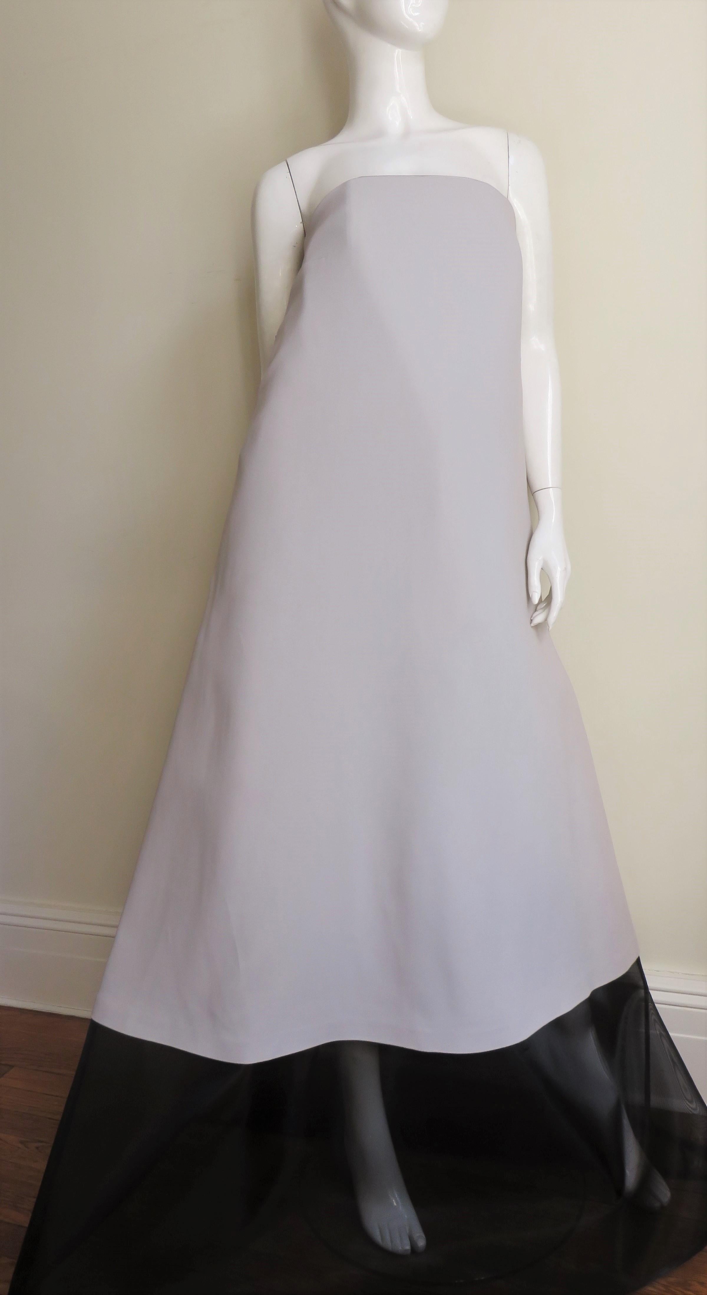 Martin Margiela New Strapless Color Block Dress For Sale 2