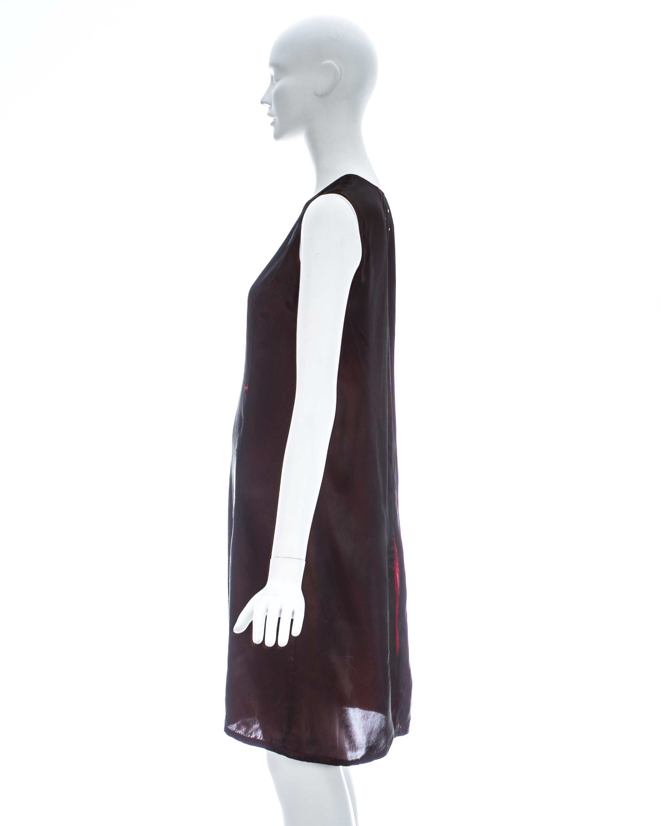 Martin Margiela red and black two-tone rayon slip dress, ca. 1997 For Sale 1