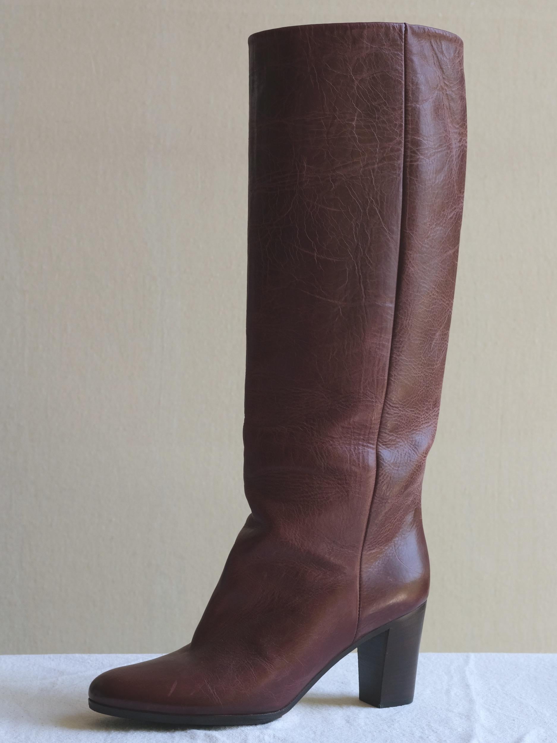 Martin Margiela Riding Boots Deep Red Size 37 Replica Line 22 For Sale 11