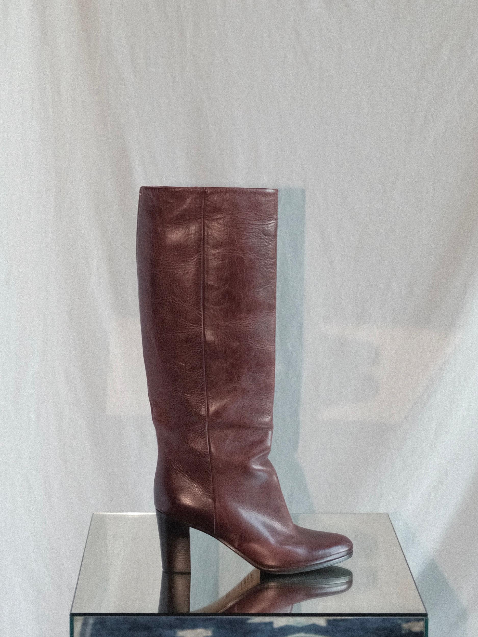 Martin Margiela Riding Boots Deep Red Size 37 Replica Line 22 For Sale 13