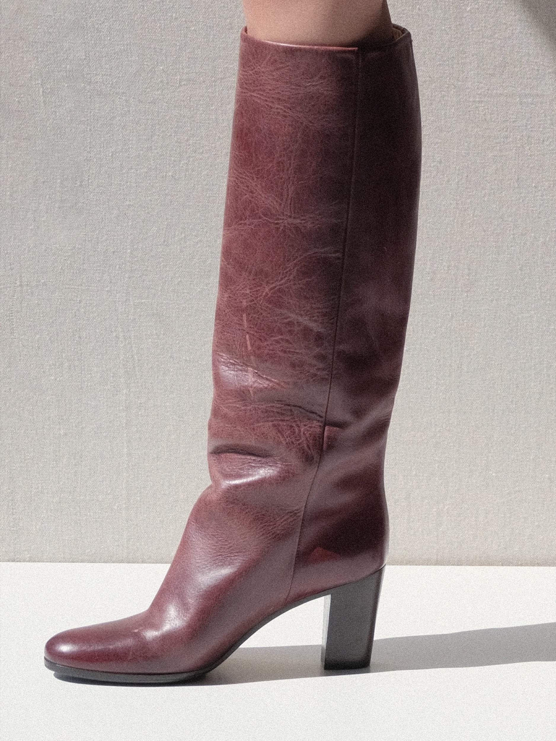 Martin Margiela Riding Boots Deep Red Size 37 Replica Line 22 For Sale 5