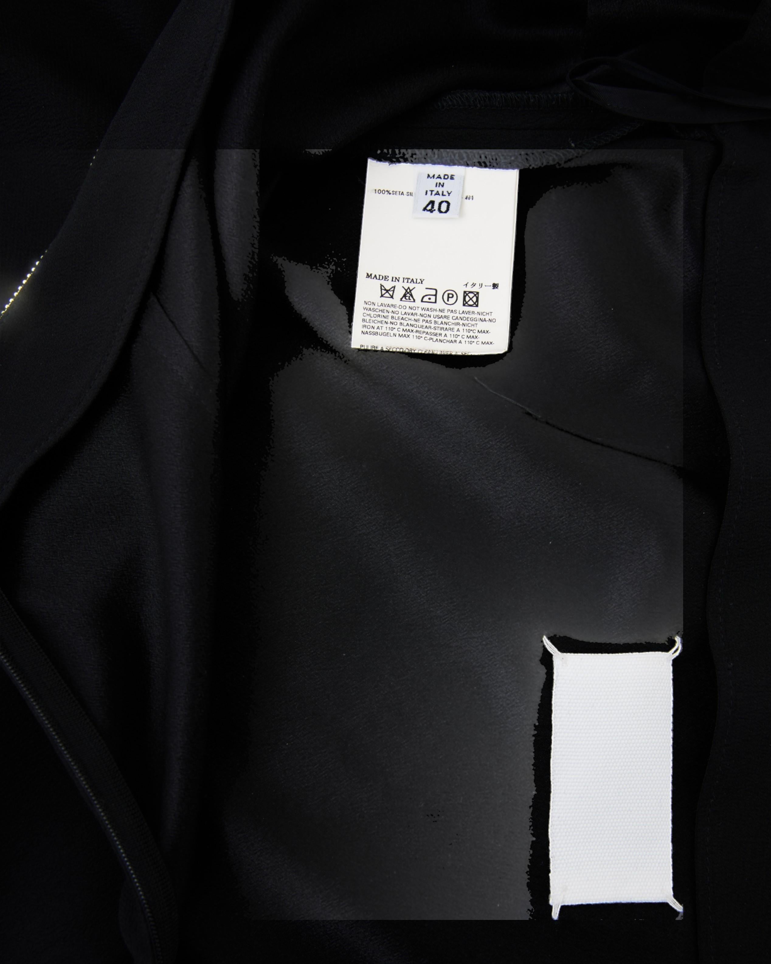 Martin Margiela S/S 2006 Set: Black Lined Top and Skirt in vendita 7