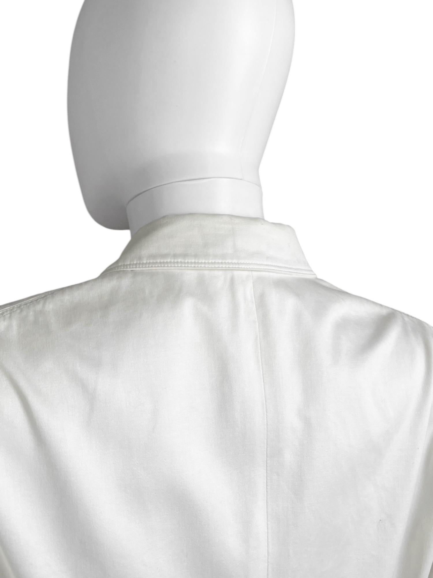 Martin Margiela S/S 2006 Blazer in cotone bianco in vendita 5