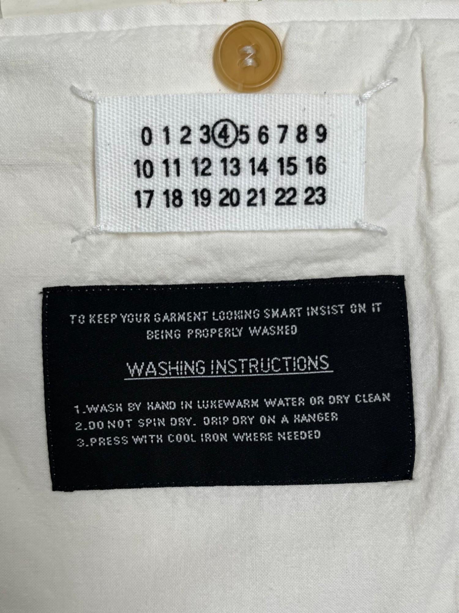 Martin Margiela S/S 2006 Blazer in cotone bianco in vendita 6