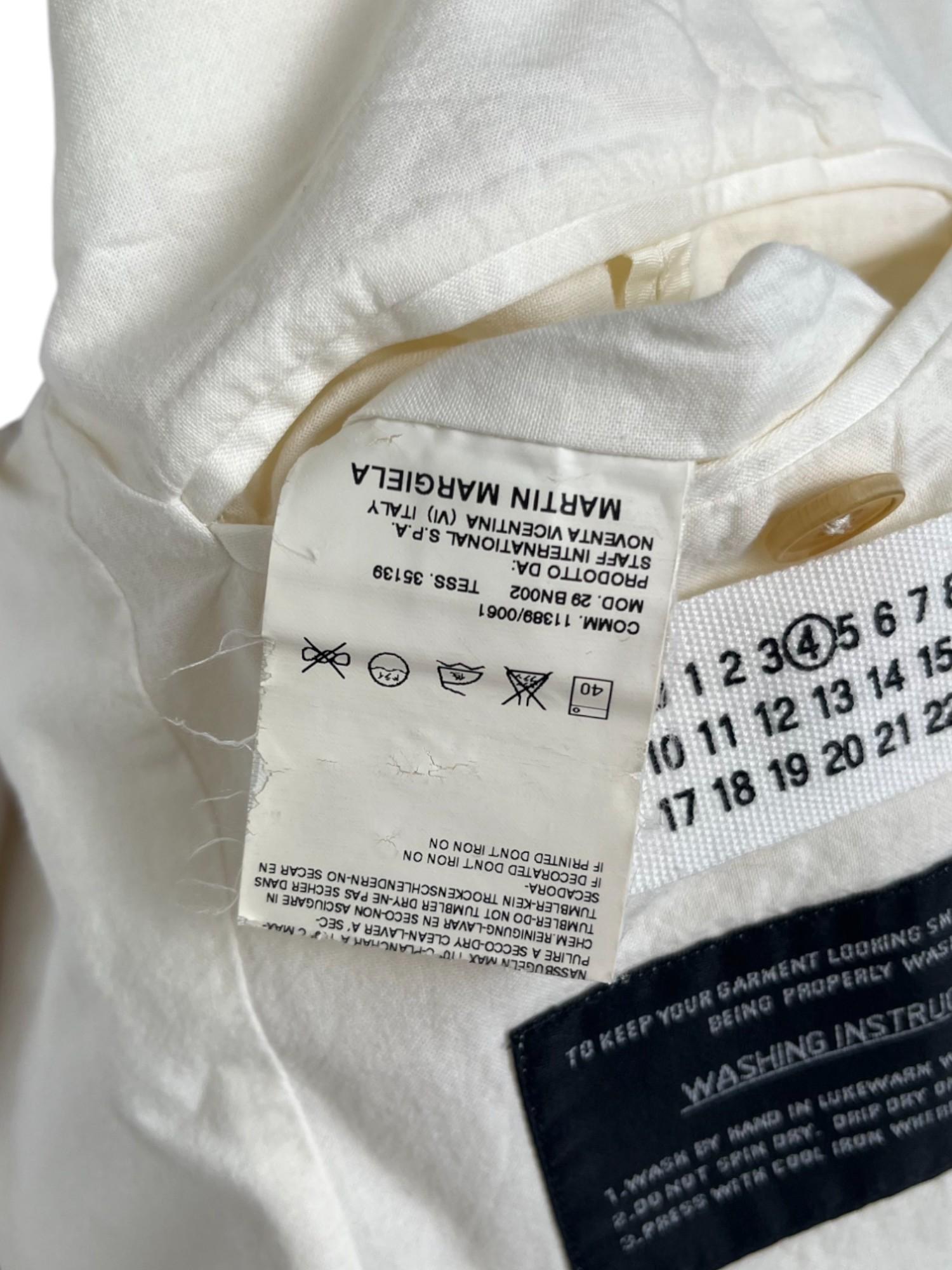 Martin Margiela S/S 2006 Blazer in cotone bianco in vendita 7