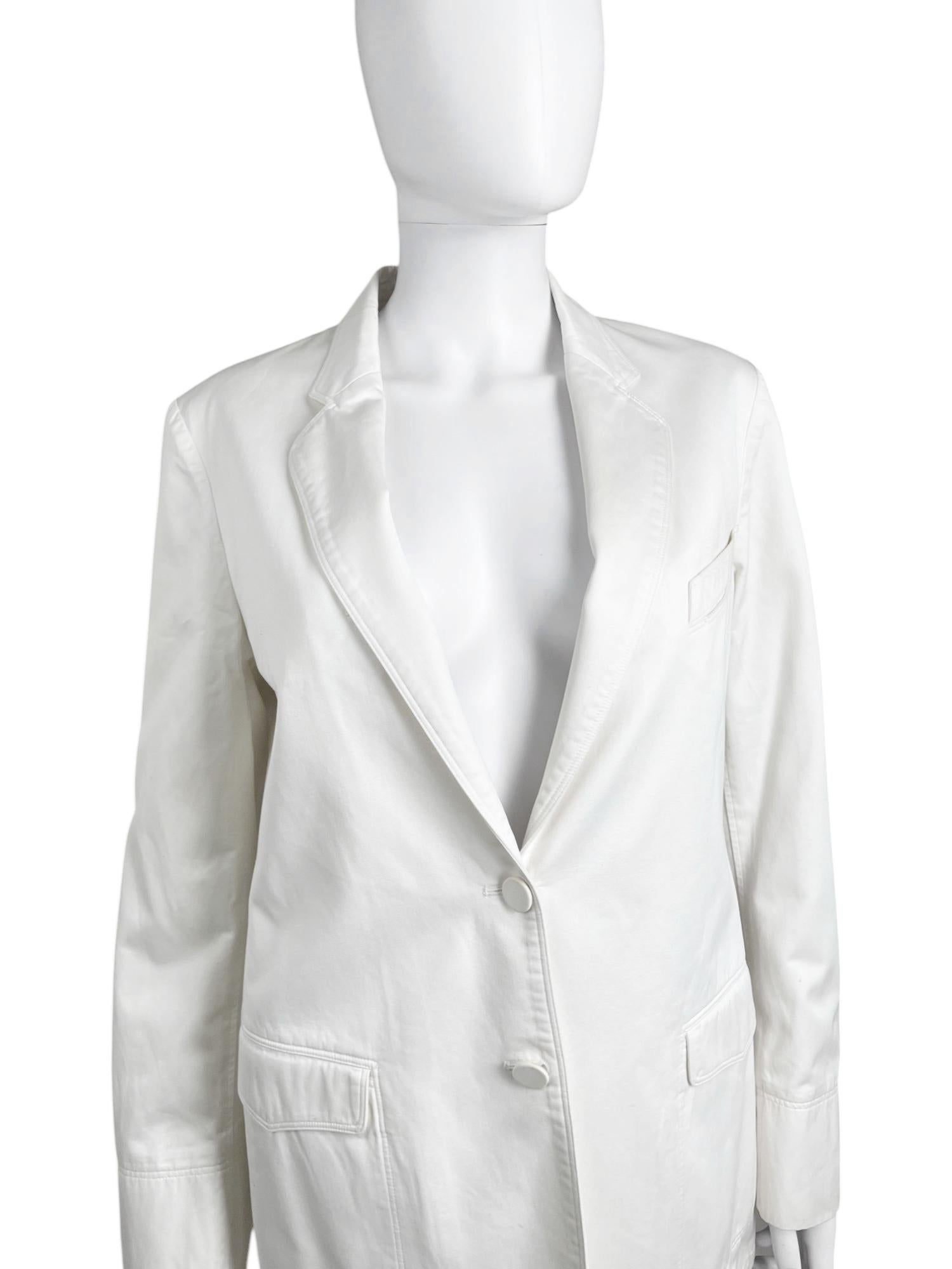 Martin Margiela S/S 2006 Blazer in cotone bianco In condizioni ottime in vendita a Caserta, IT
