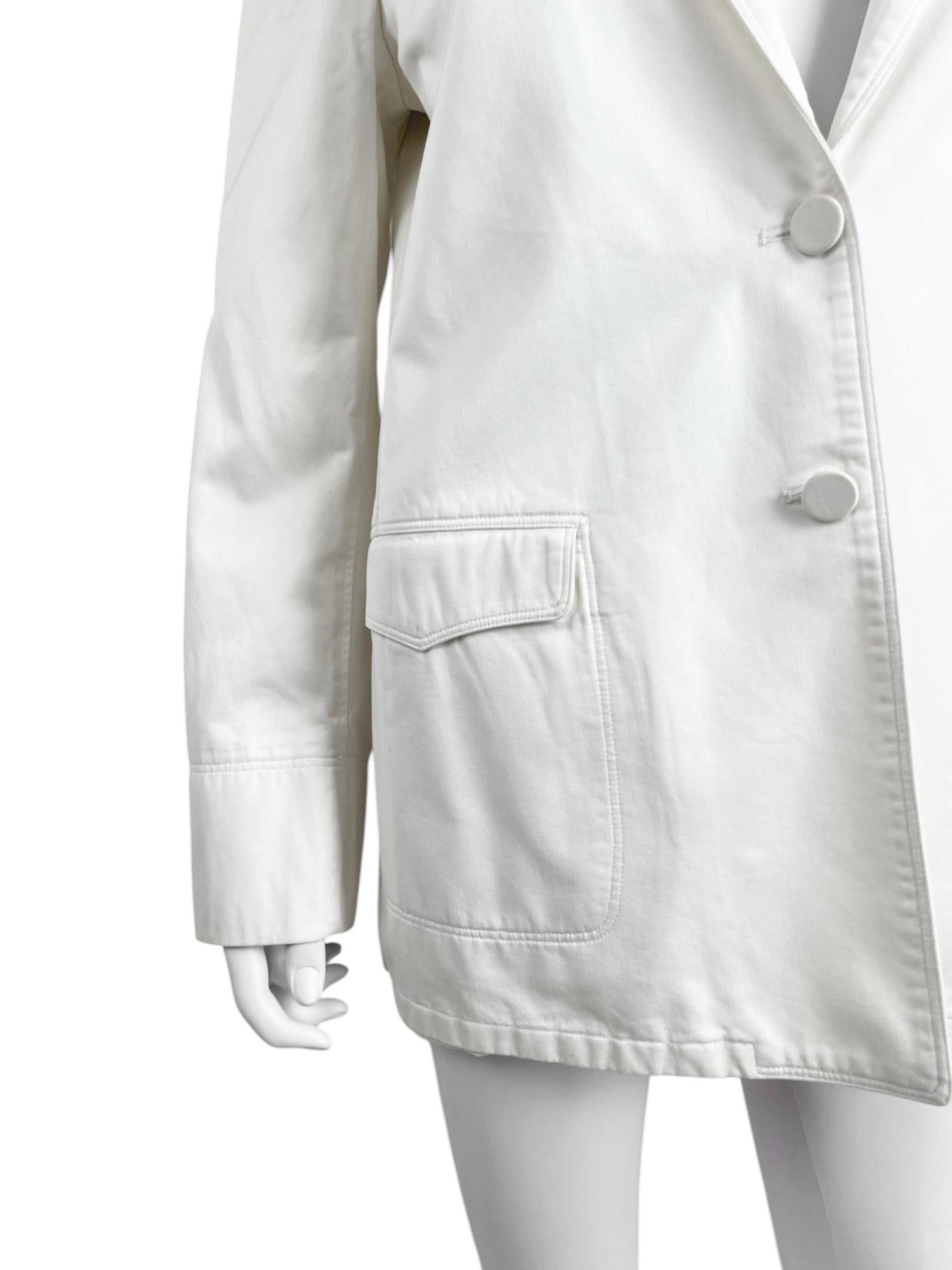 Donna Martin Margiela S/S 2006 Blazer in cotone bianco in vendita