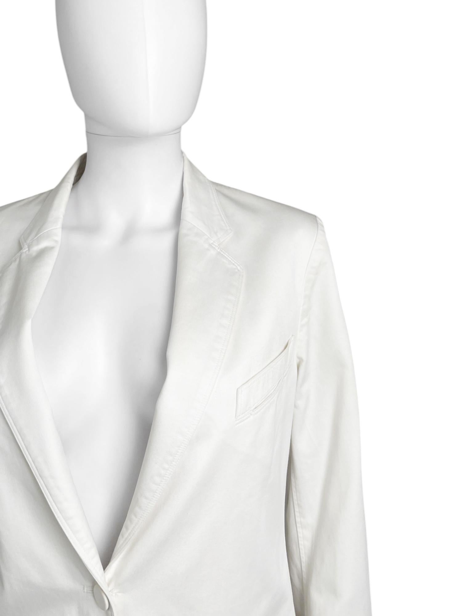 Martin Margiela S/S 2006 Blazer in cotone bianco in vendita 1