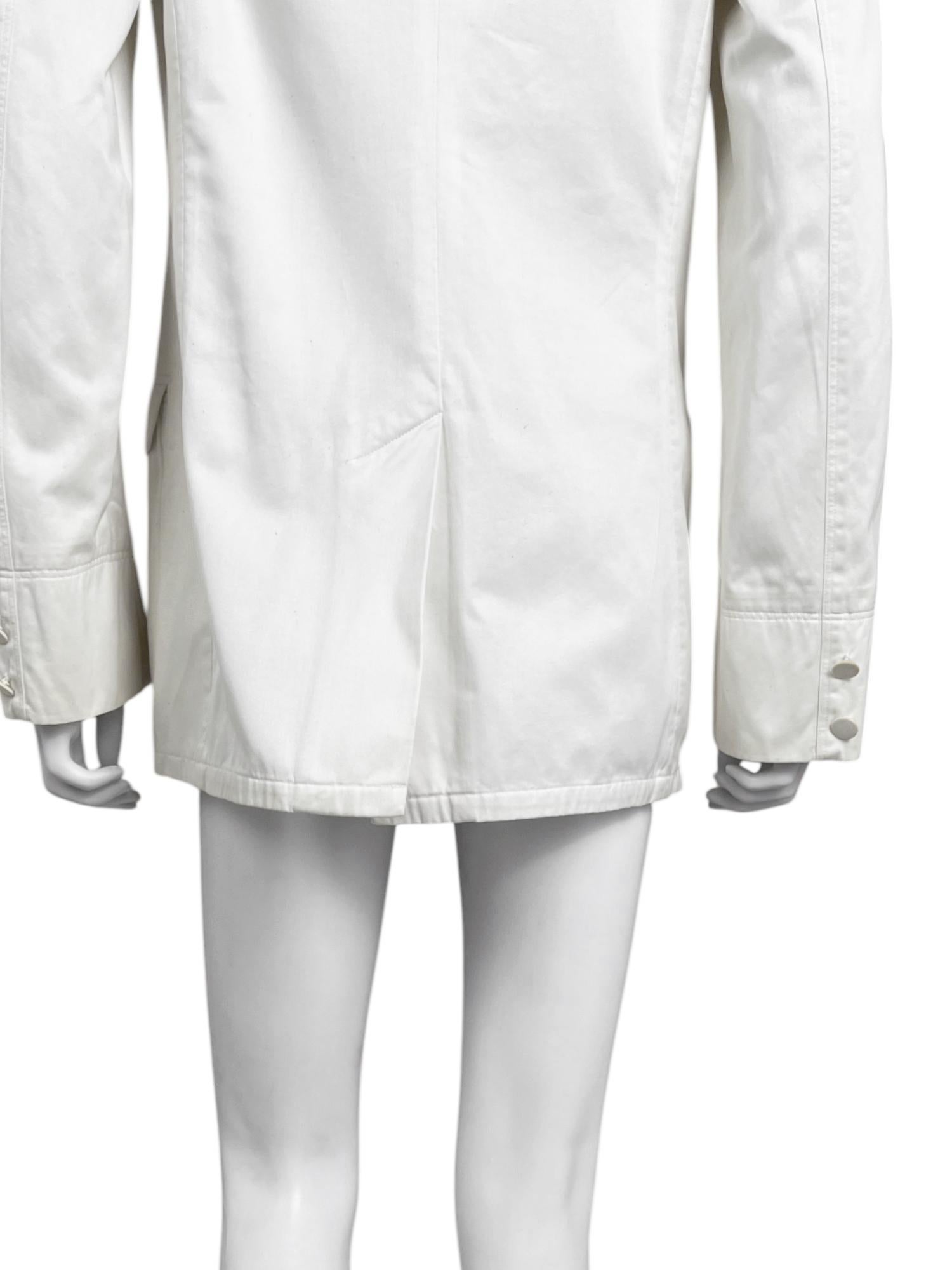 Martin Margiela S/S 2006 Blazer in cotone bianco in vendita 2