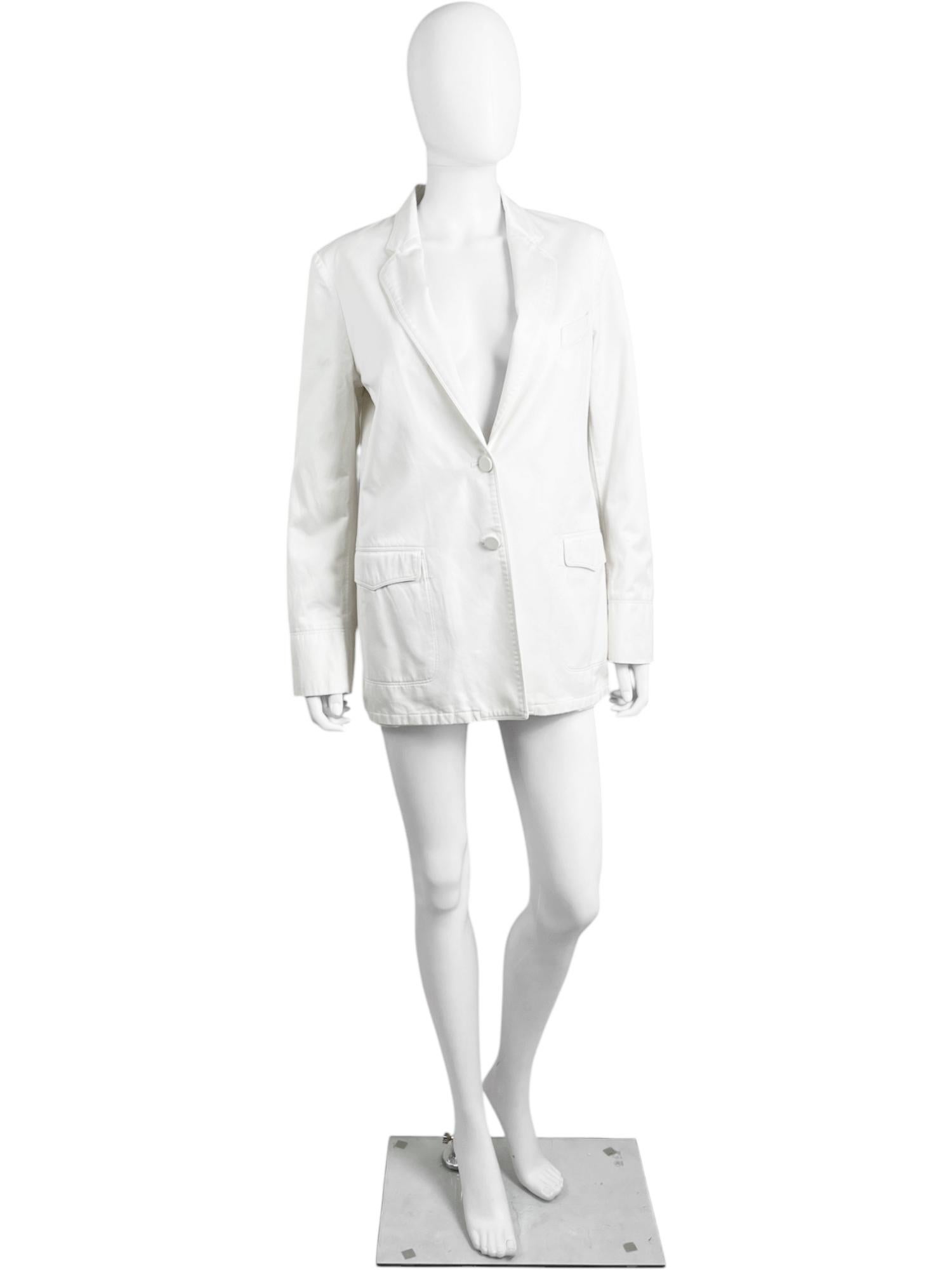 Martin Margiela S/S 2006 Blazer in cotone bianco in vendita 3