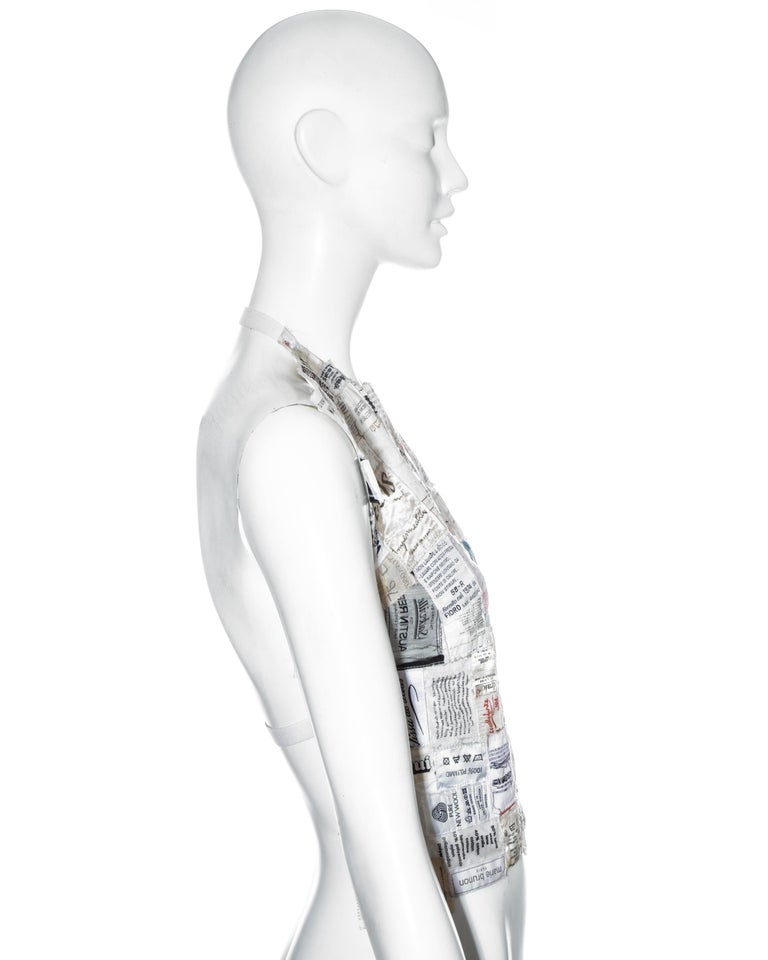 Martin Margiela shirtfront made up of reclaimed vintage labels, ss 2001 1