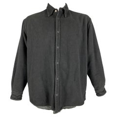MARTIN MARGIELA: schwarze Baumwoll- Snaps-Jacke, Größe One Size