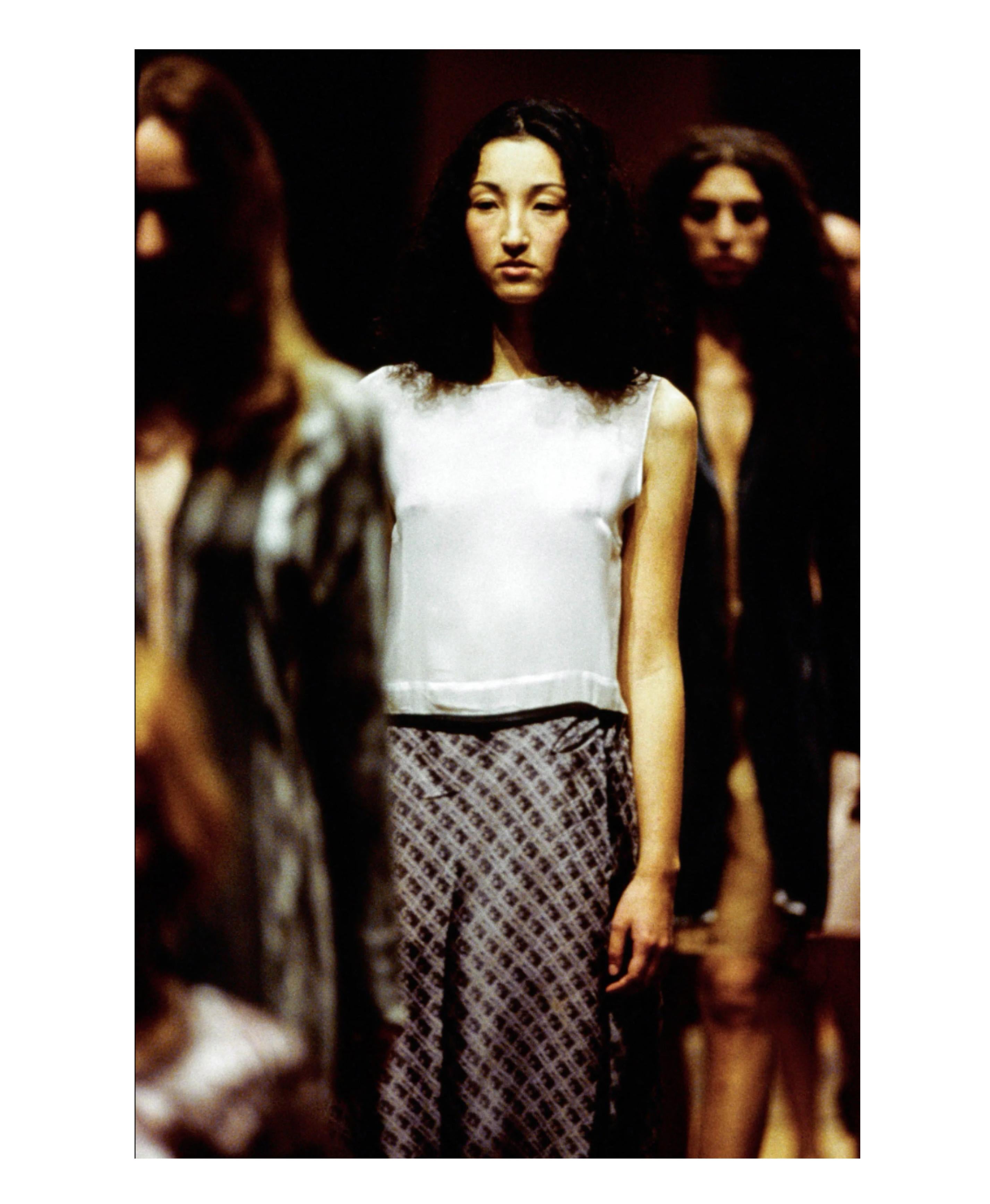 Martin Margiela Spring Summer 1996 Vintage Trompe L'oeil Silk Dress en venta 2