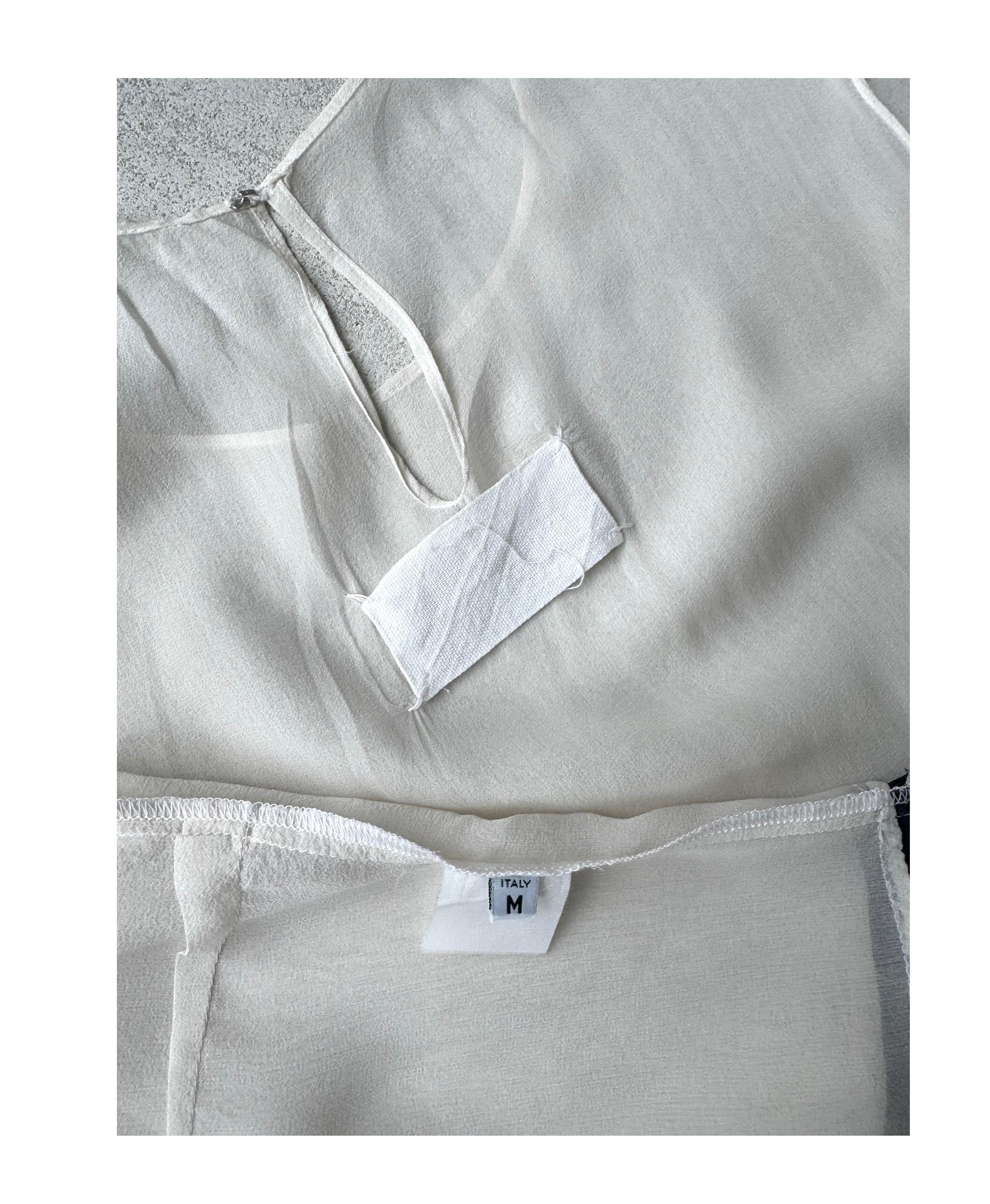 Martin Margiela Spring Summer 1996 Vintage Trompe L'oeil Silk Dress en venta 3