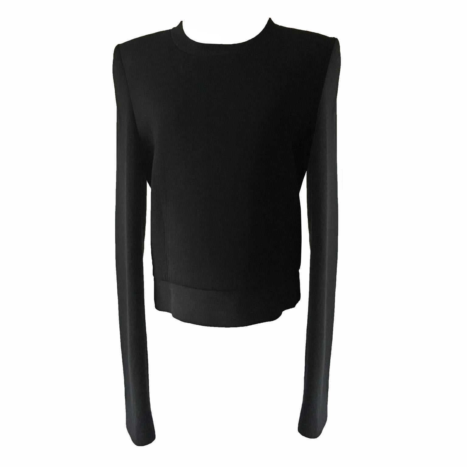 Martin Margiela Square Shoulder Black Sweatshirt 