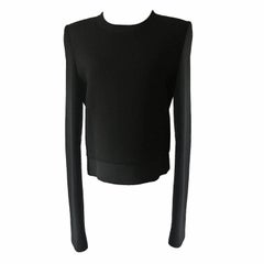 Martin Margiela Square Shoulder Black Sweatshirt 