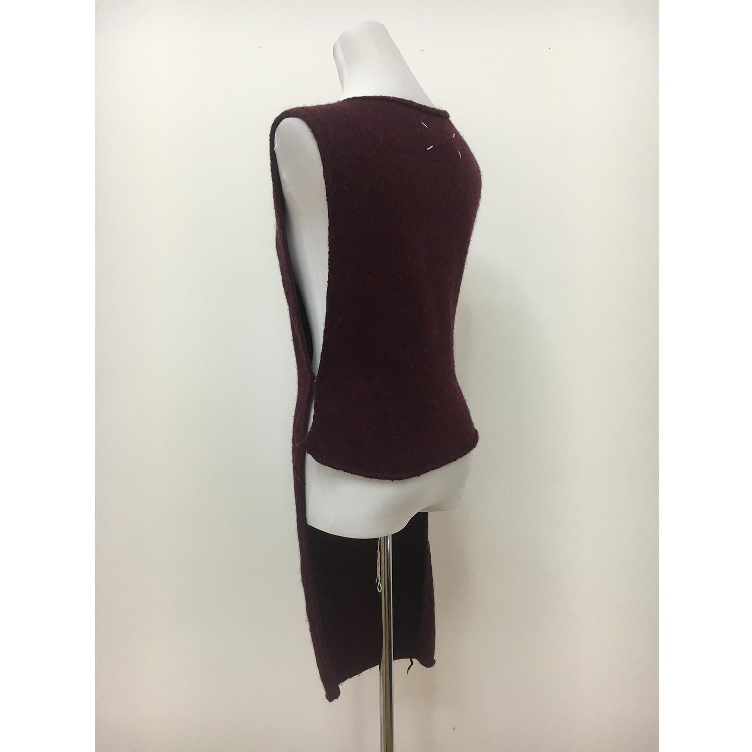Black Martin Margiela Wool Neck Dress Body Piece Circa 2000 For Sale