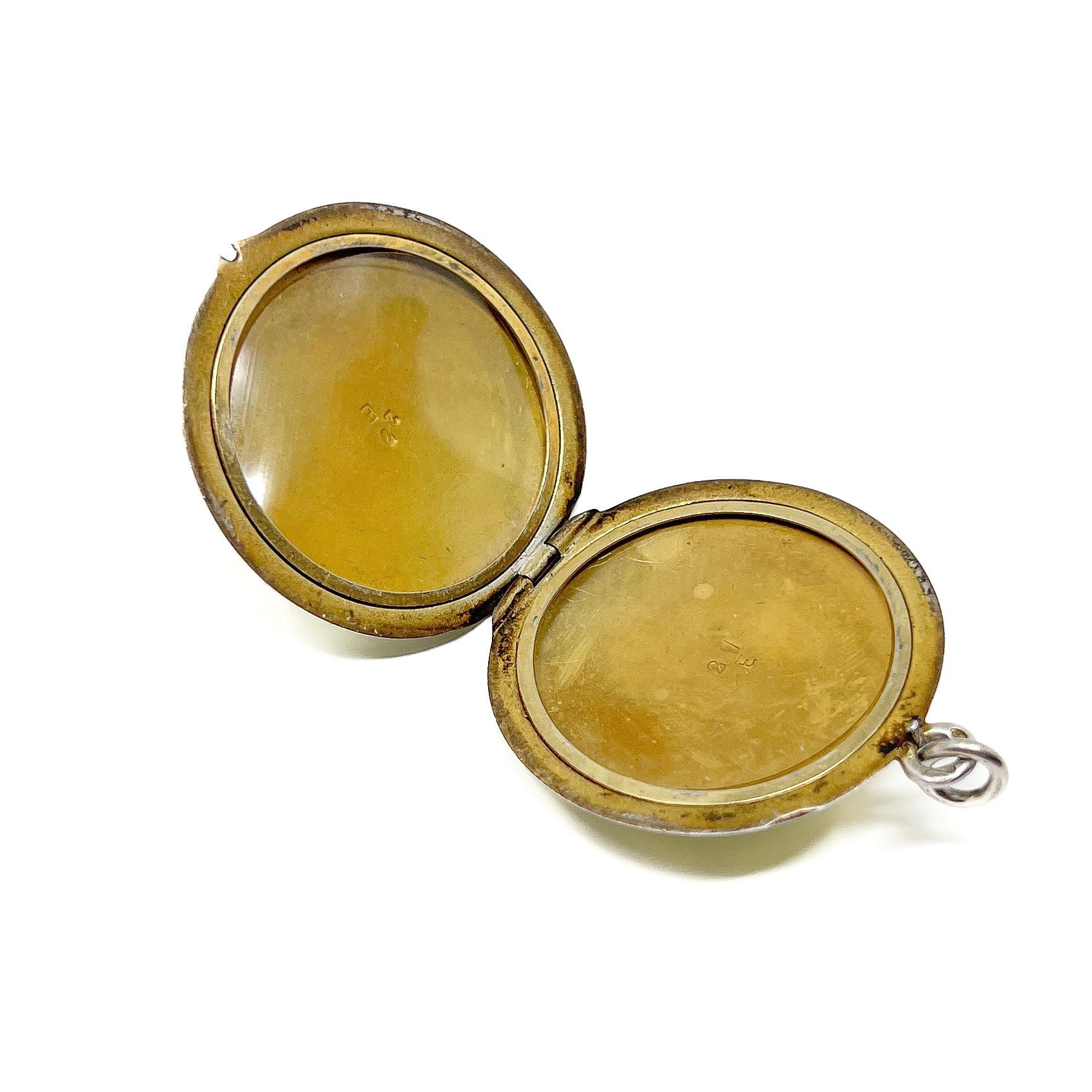 Martin Mayer c.1900 Medaglione floreale antico di grandi dimensioni in argento e smalto guilloché in vendita 5