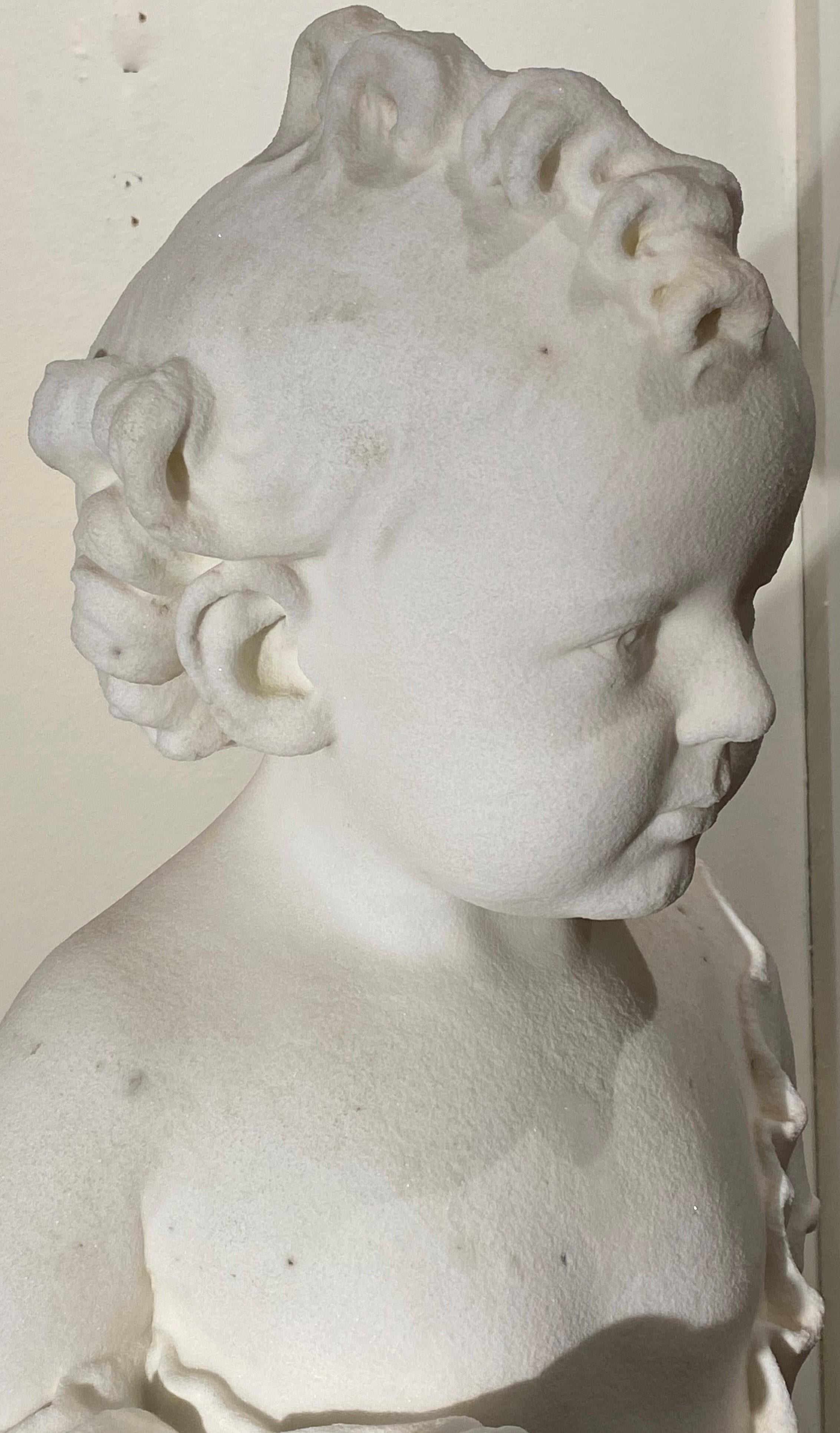 Sculpture of a Young Boy with Robe For Sale 5
