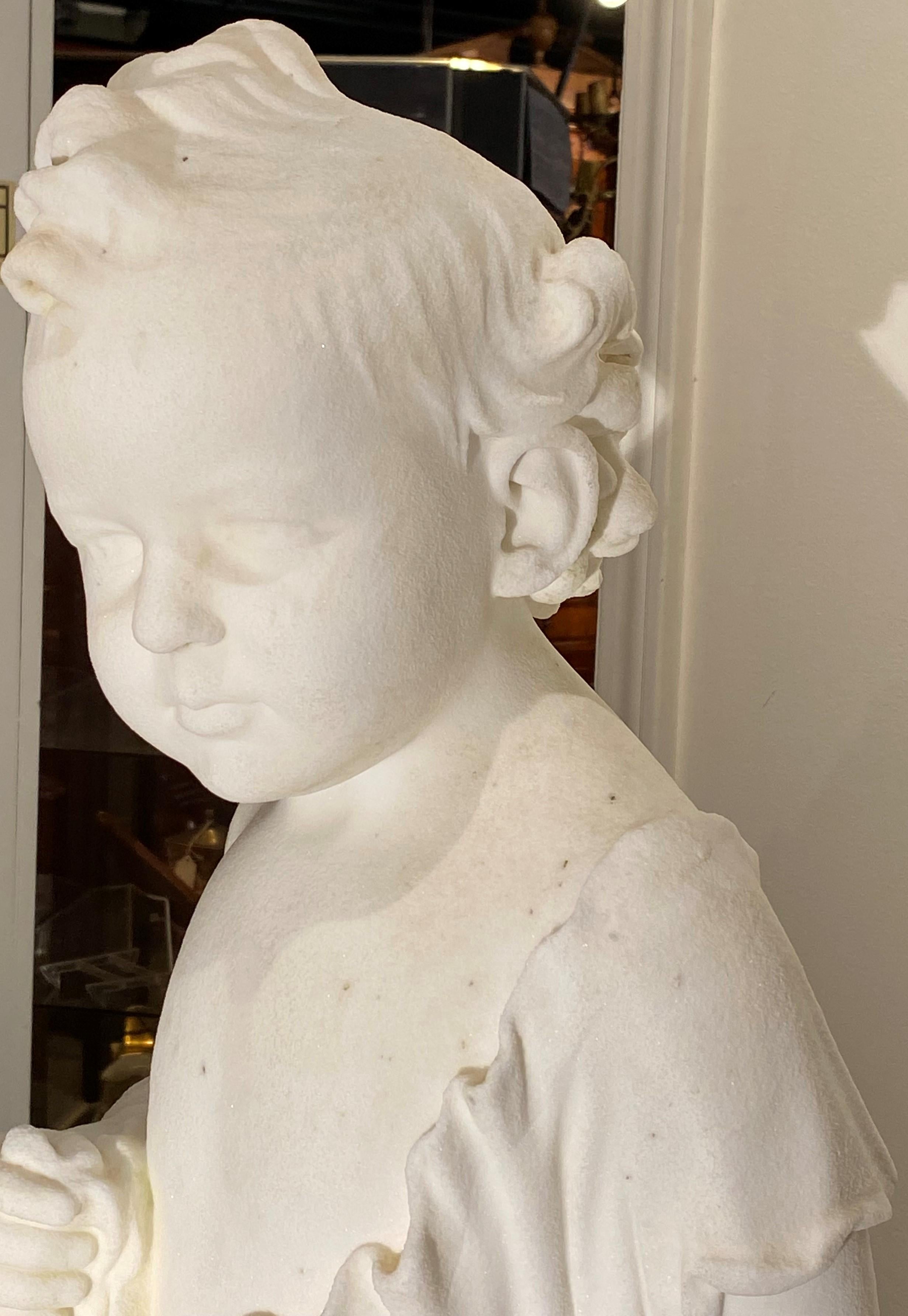 Sculpture of a Young Boy with Robe For Sale 1
