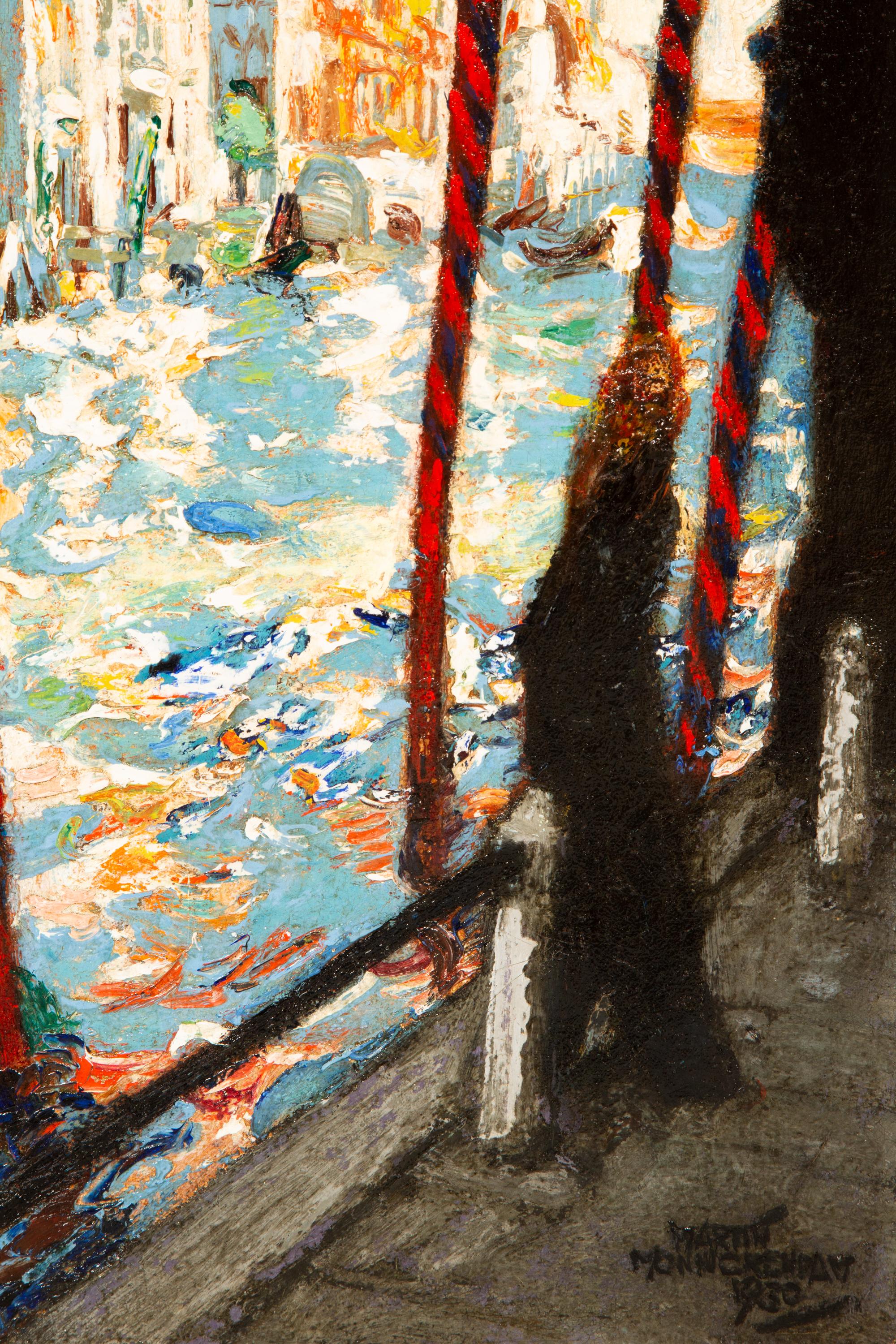 ‘Canal Grande in Venice’ by Martin Monnickendam, Jewish Painter, dated 1930 5