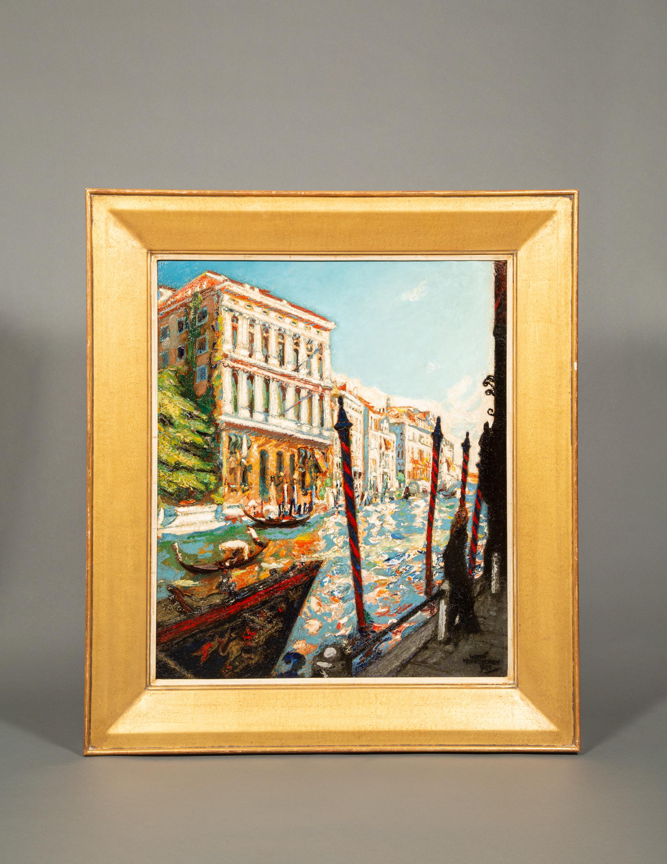 ‘Canal Grande in Venice’ by Martin Monnickendam, Jewish Painter, dated 1930 For Sale 7