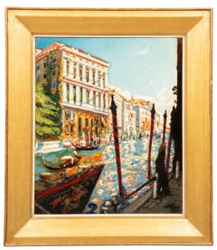 Canal Grande à Venise" par Martin Monnickendam, peintre juif, daté de 1930