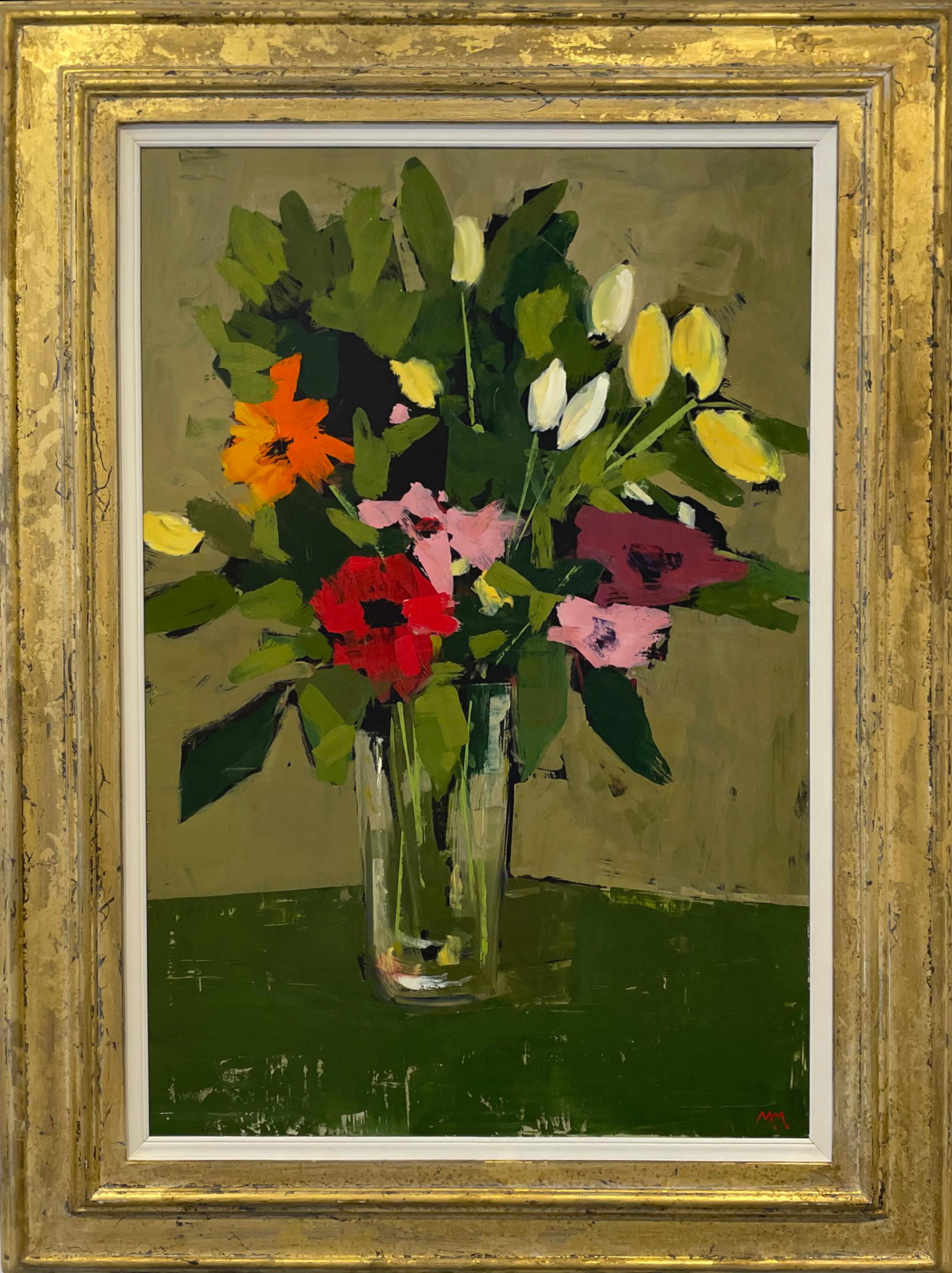 Autumn Flowers - Painting by Martin Mooney