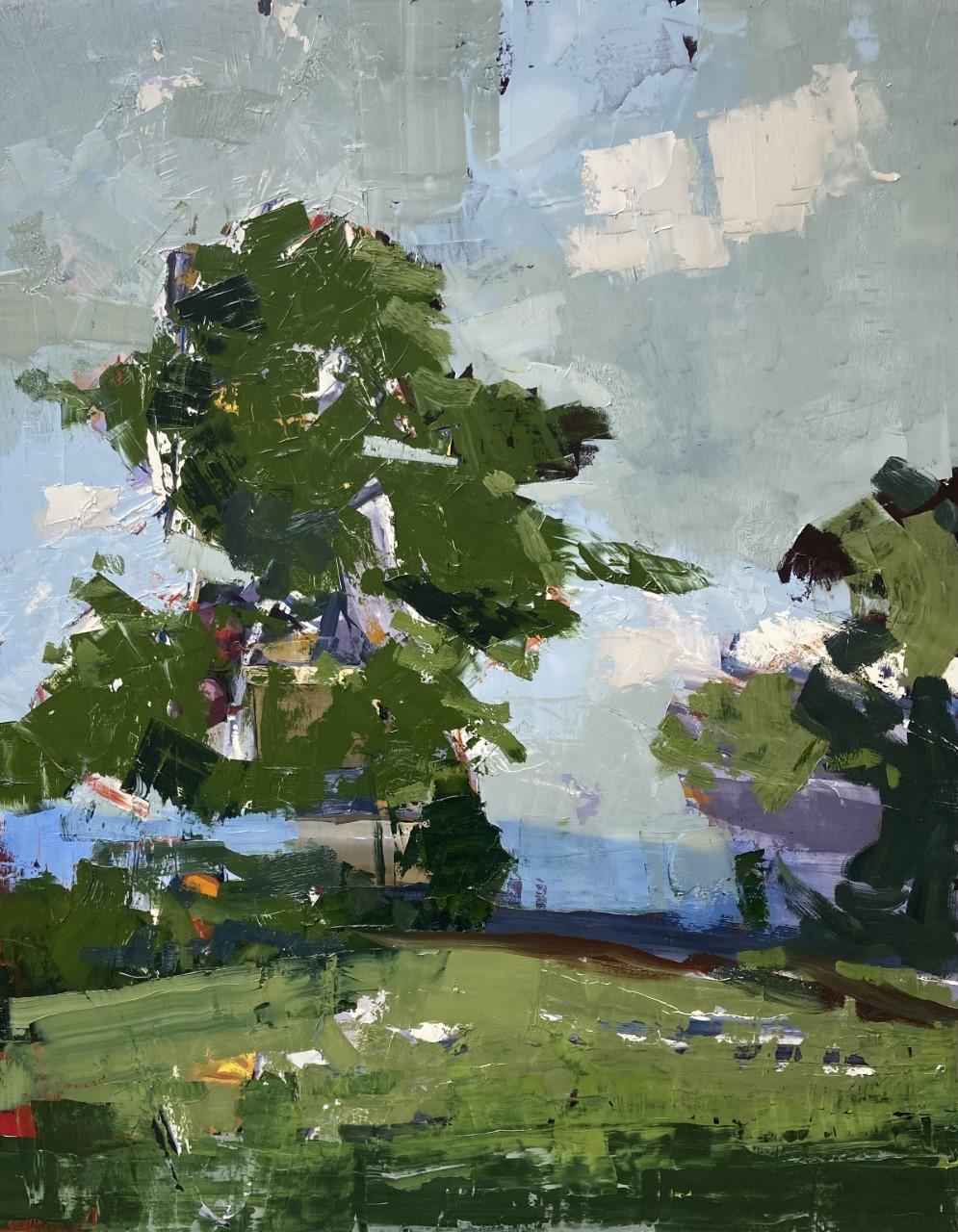 Landscape Painting Martin Mooney - Étude d'arbre I