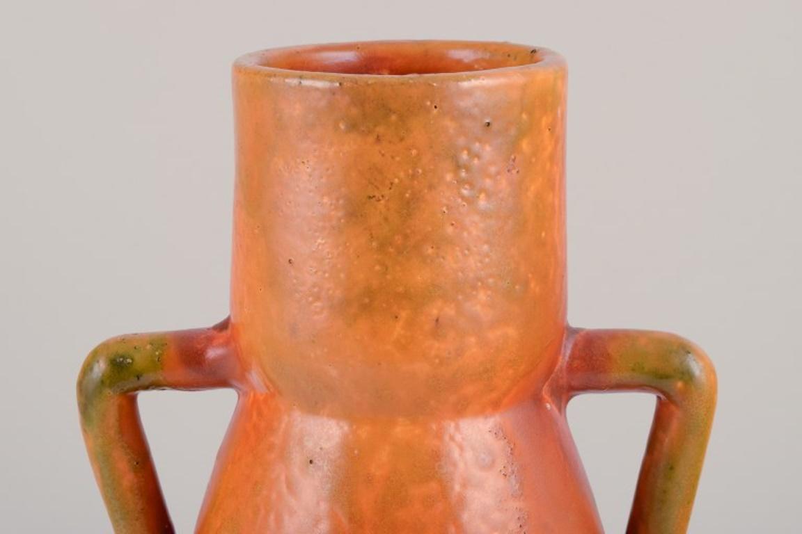 Early 20th Century Martin Mortensen,  Danish ceramicist, own workshop. Ceramic Art Nouveau vase For Sale