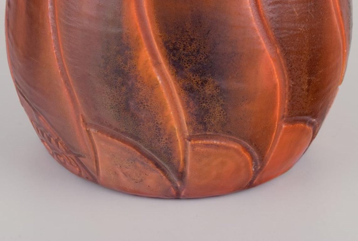 Martin Mortensen,  Danish ceramicist, own workshop. Ceramic Art Nouveau vase For Sale 2