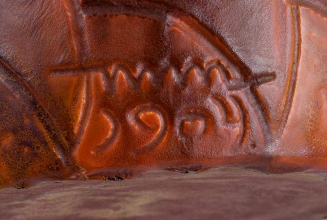 Martin Mortensen,  Danish ceramicist, own workshop. Ceramic Art Nouveau vase For Sale 4