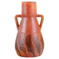 Martin Mortensen,  Danish ceramicist, own workshop. Ceramic Art Nouveau vase
