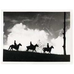 Three Gentleman on Horseback, gelatin silver print
