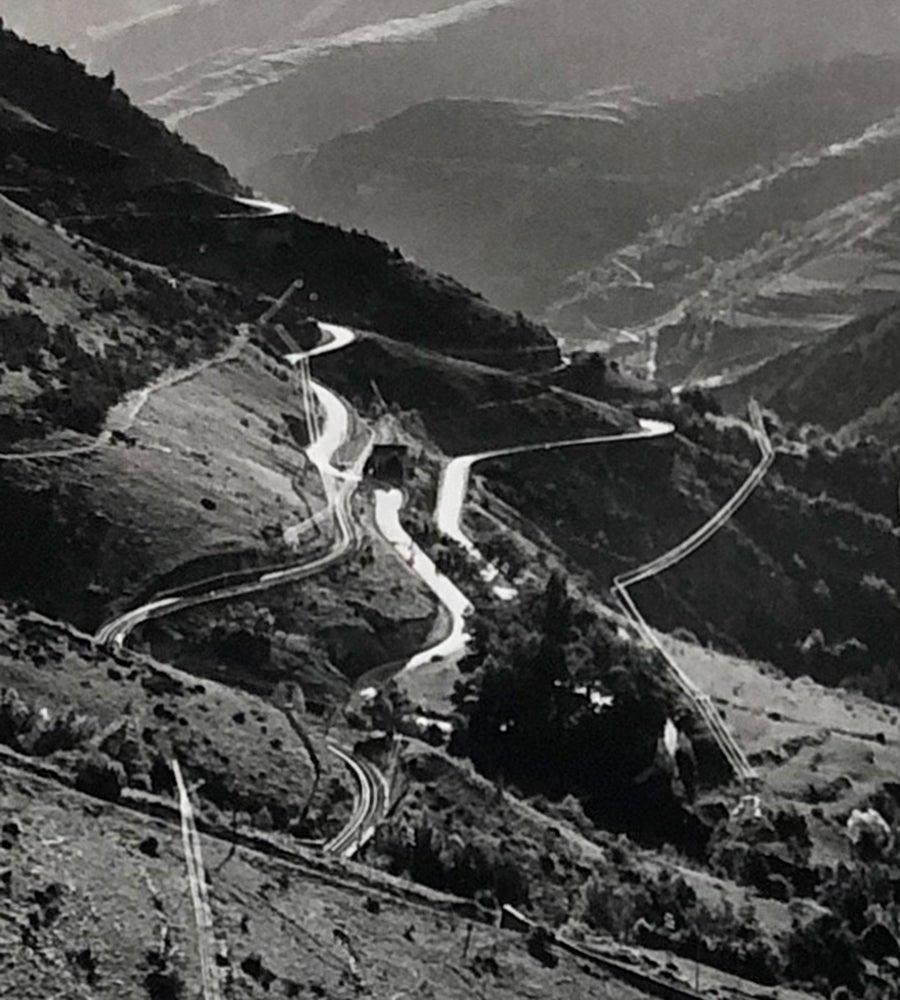 Aerial view of Mountains and Roads, Silver Gelatin Print 1