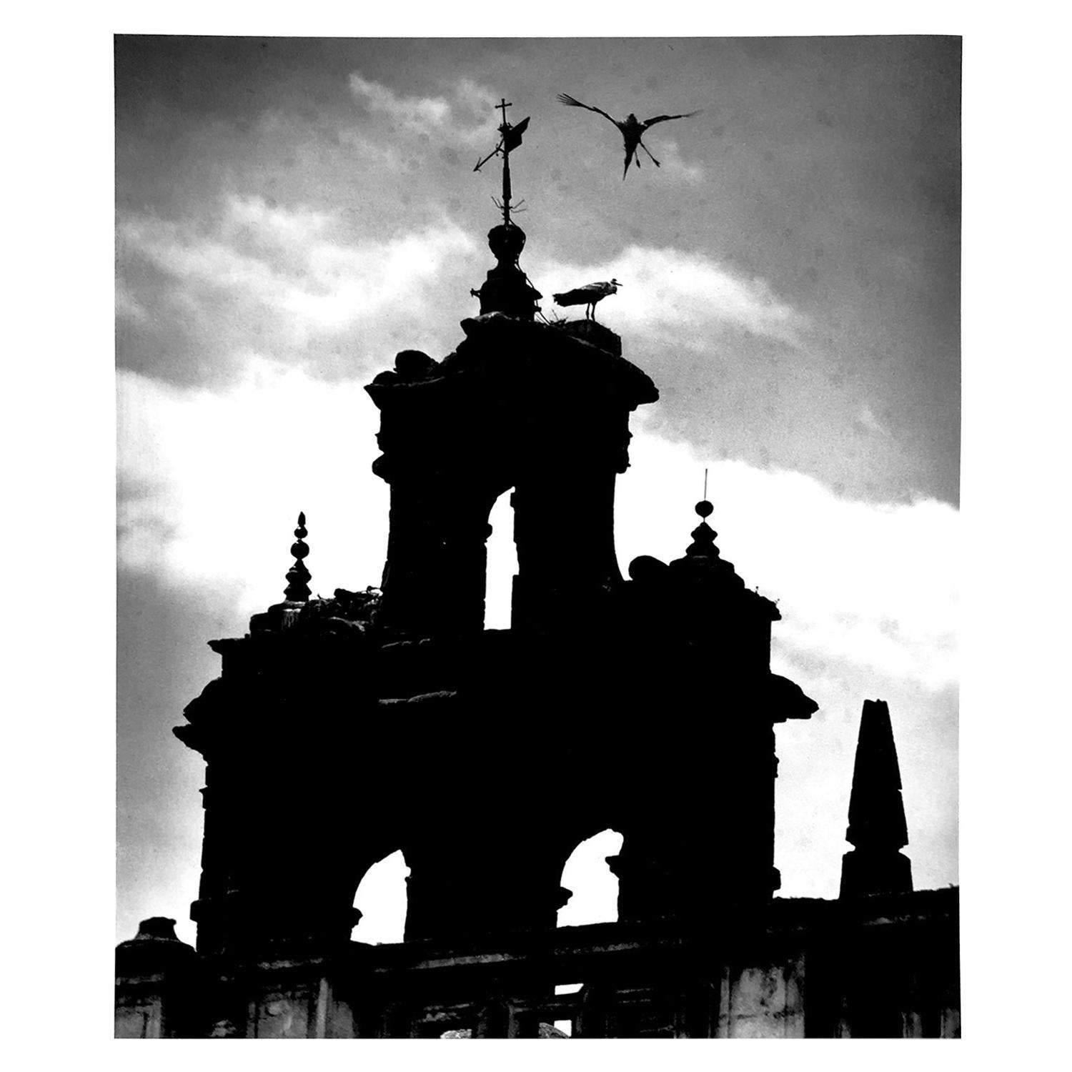 Martin Munkacsi Landscape Print - Untitled 'Church Spire, Seville', Silver Gelatin Print, circa 1930