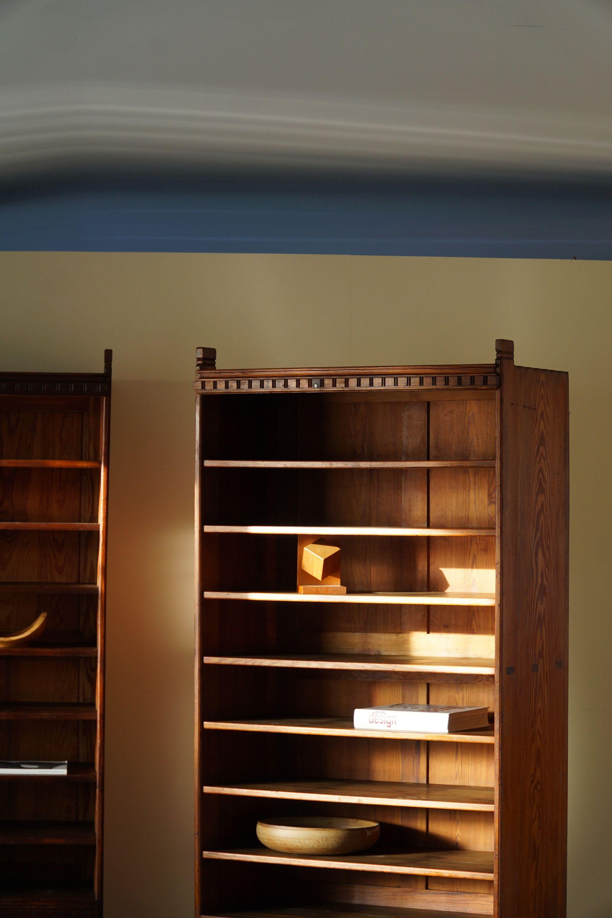 Martin Nyrop Bookcase by Rud. Rasmussen in Oregon Pine, Danish Modern, 1905 9