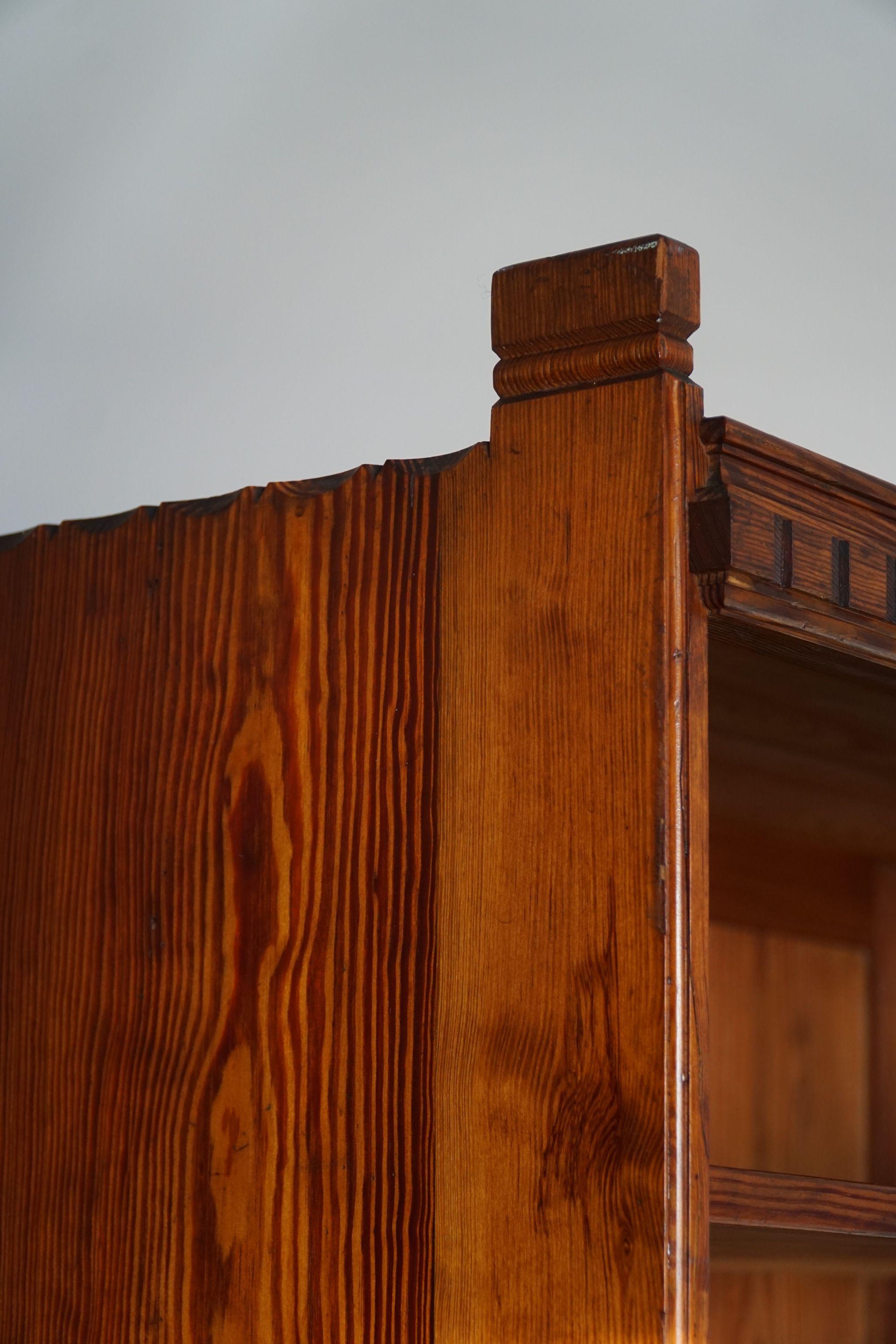 Martin Nyrop Bookcase by Rud. Rasmussen in Oregon Pine, Danish Modern, 1905 11