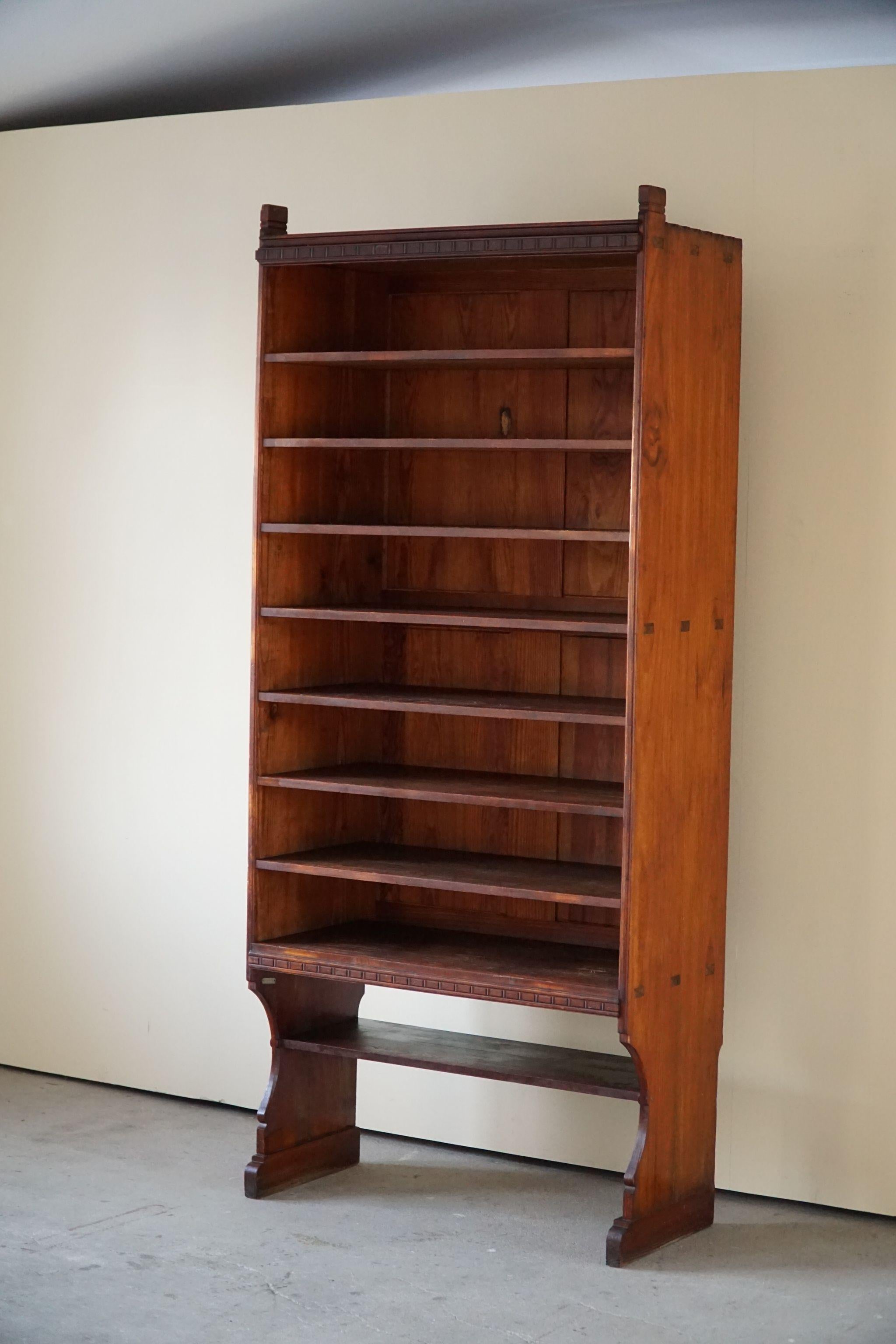 Martin Nyrop Bookcase by Rud. Rasmussen in Oregon Pine, Danish Modern, 1905 1