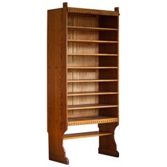 Martin Nyrop, Bücherregal von Rud. Rasmussen in Oregon Kiefer, Dänische Moderne, 1905