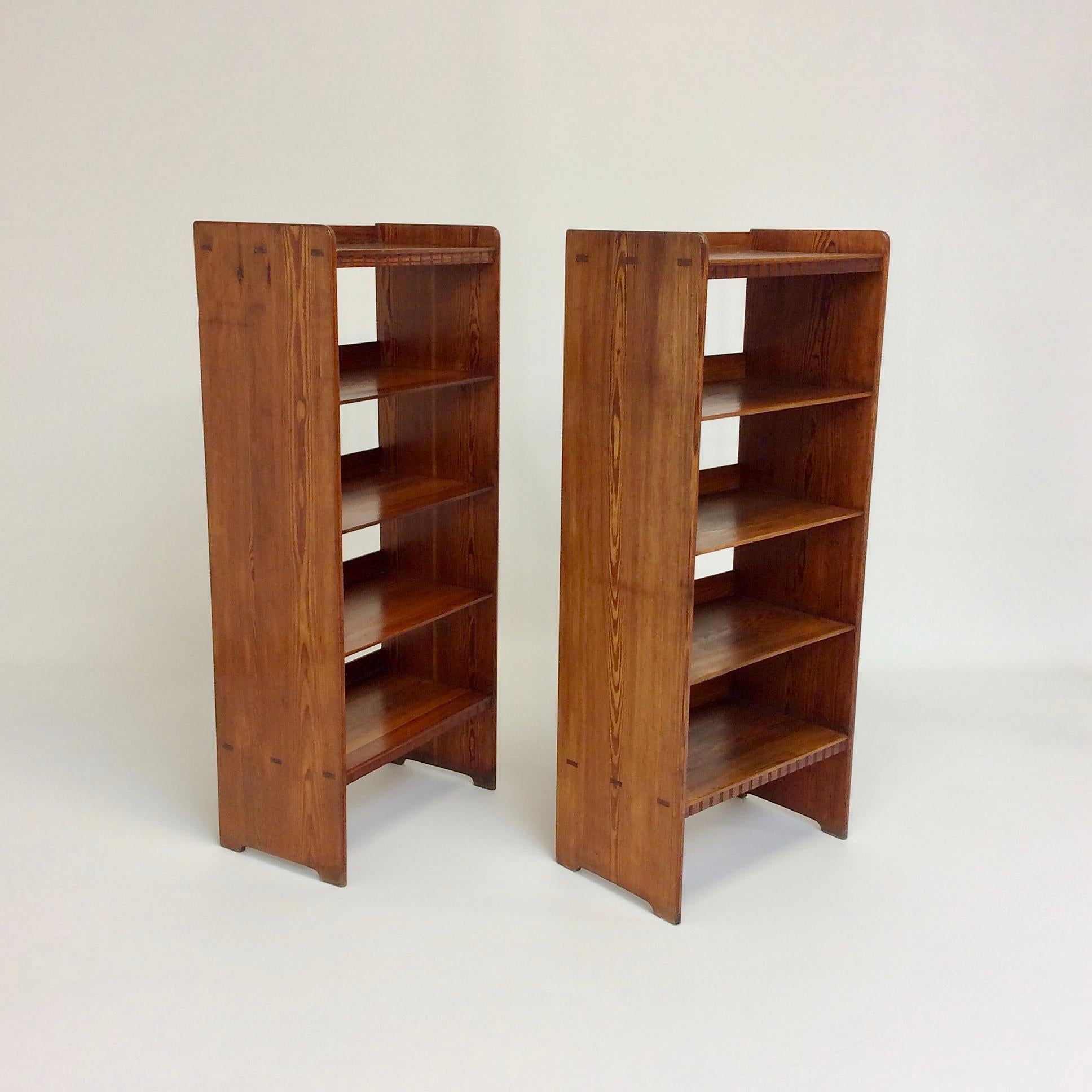 Martin Nyrop, Pair of Bookcases for Rud Rasmussen, circa 1930, Denmark 10