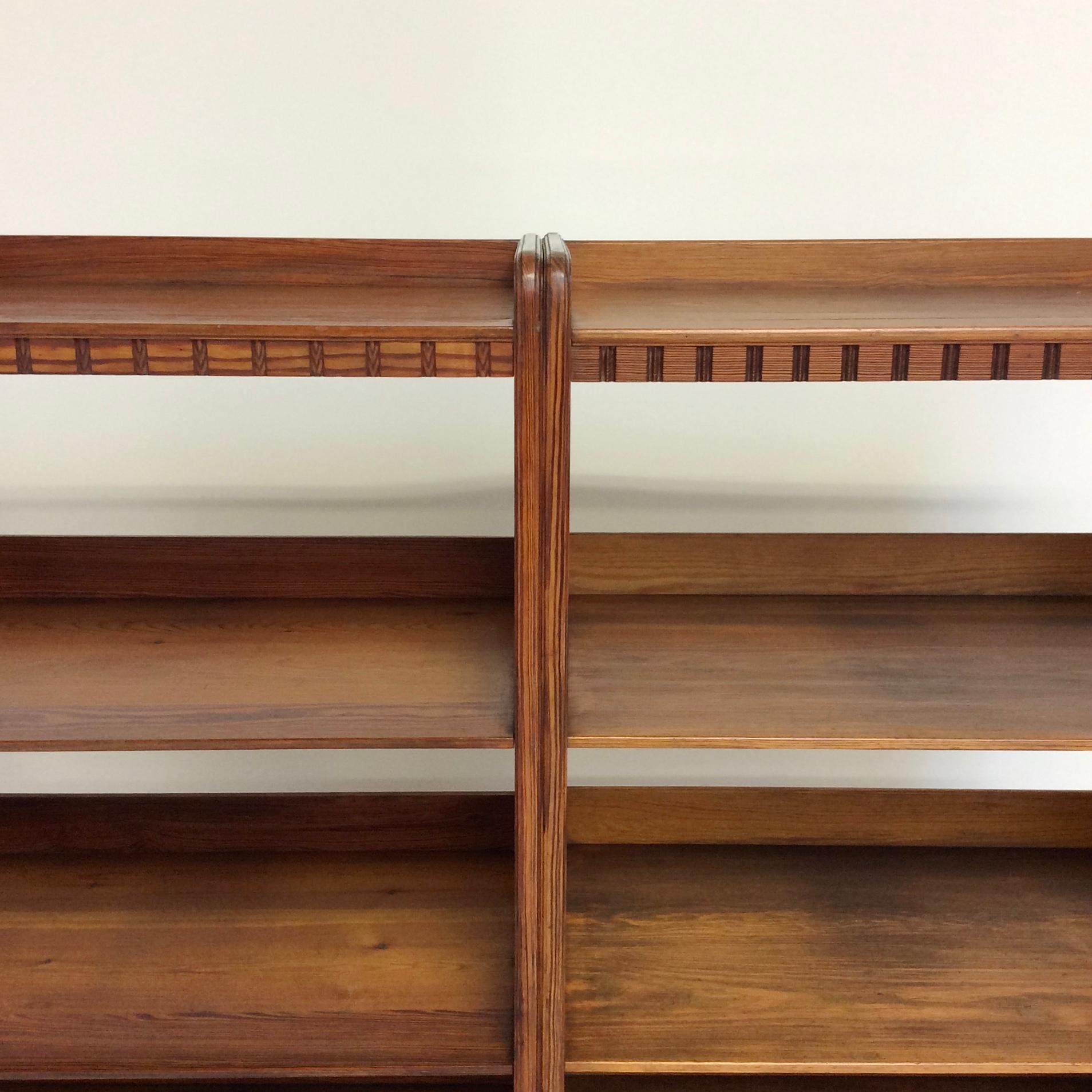 Martin Nyrop, Pair of Bookcases for Rud Rasmussen, circa 1930, Denmark 1