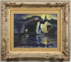 Untitled - {Abstract Depicting City Skyline by Water with Reflections]