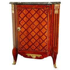Martin Ohneberg : marquetry corner cupboard, Louis XV Louis XVI period