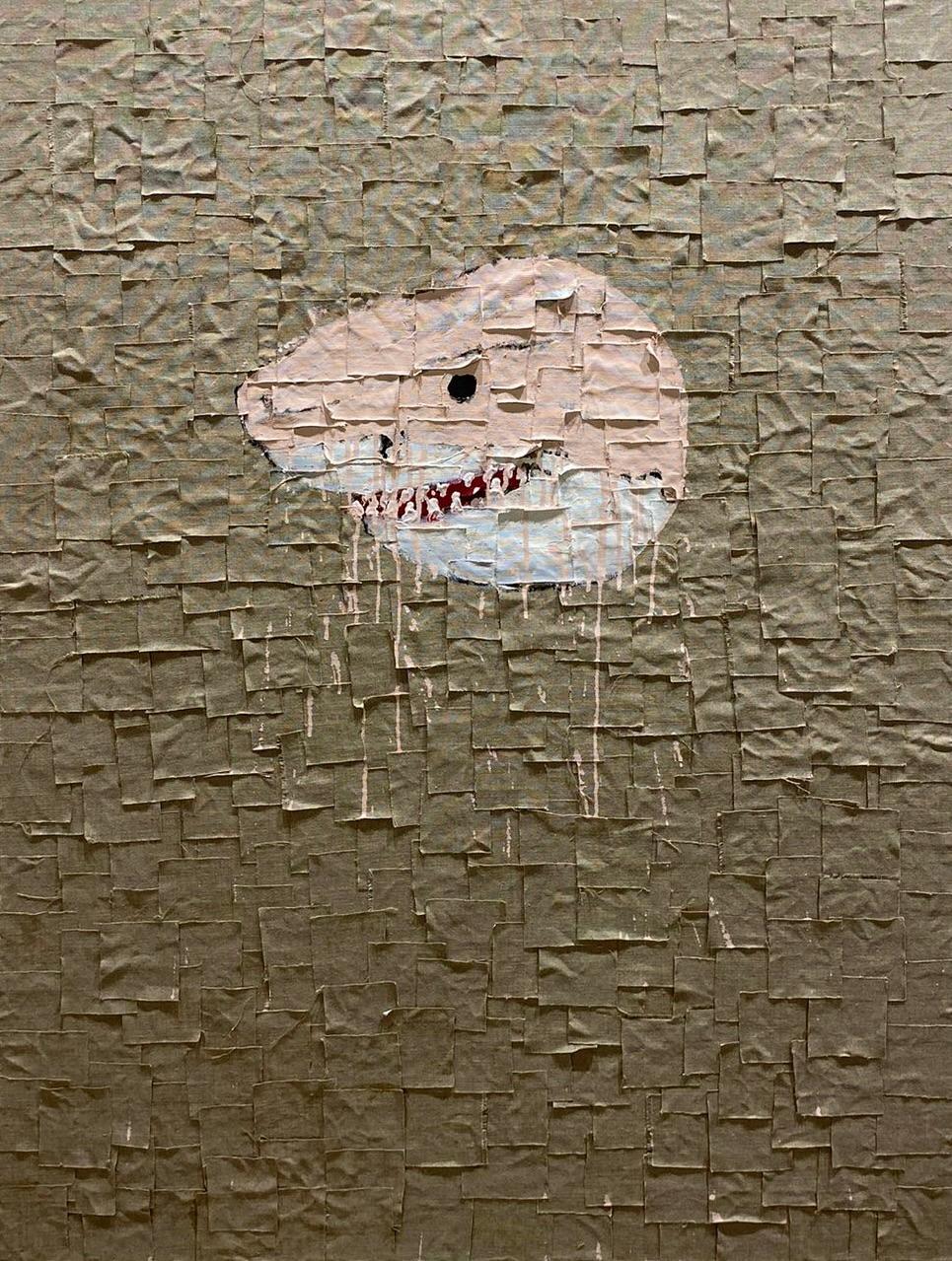 ABSTRACT Pastel Shark Artwork Contemporary Artist Martin Paaskesen Pink For Sale 3